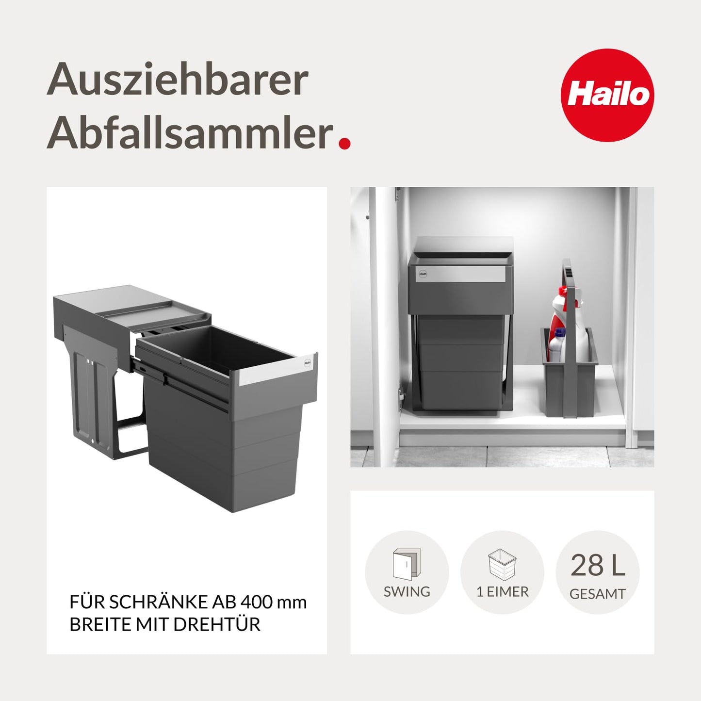 Abfallsammler, 1x 28 Liter