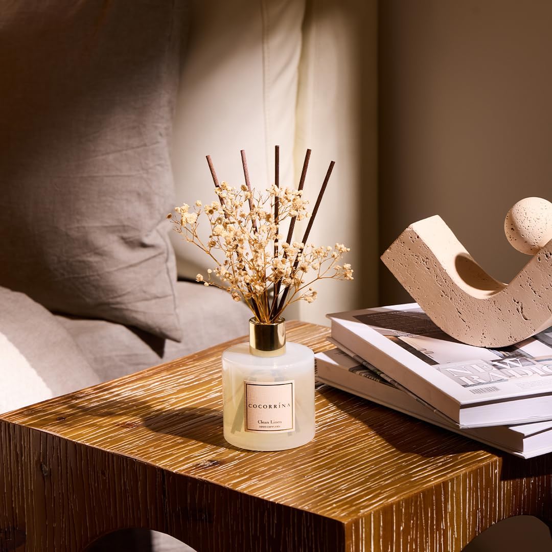 2er-Pack Raumduft Reed Diffuser, Clean Linen Raumduft/200ML/2 Stück