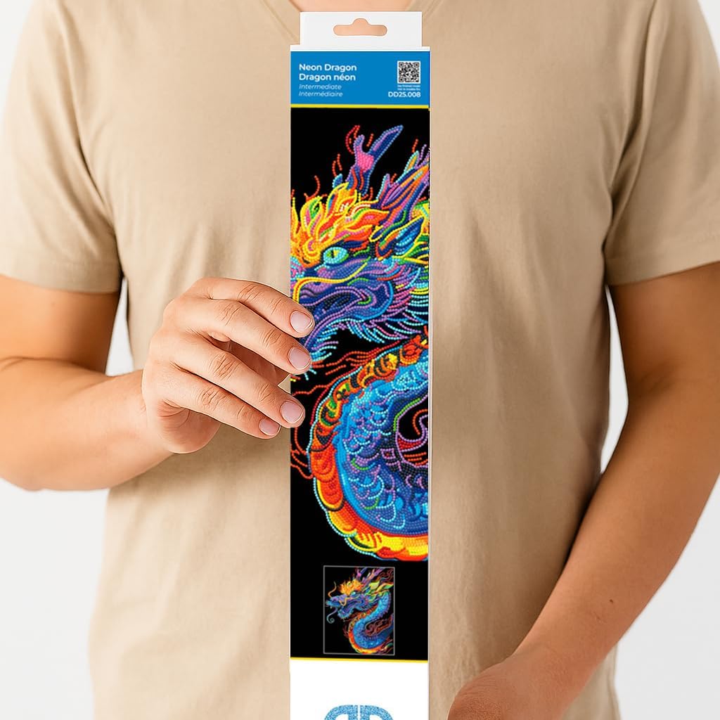 Diamond Painting Neon Drache