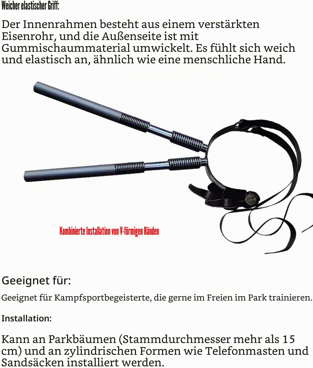 Wing Chun Trainingsdummy mit Federarm, 1 Spring Hand