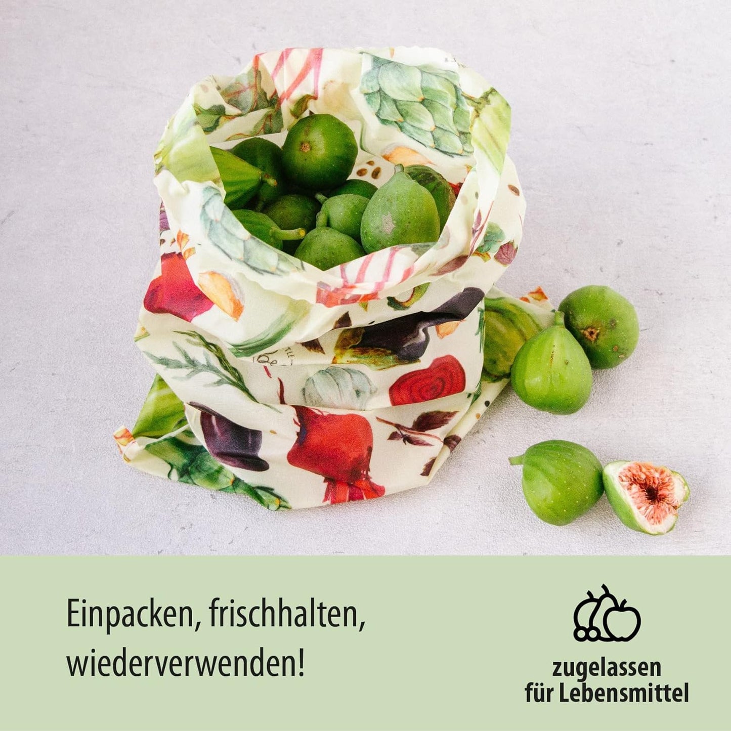 Bio-Bienenwachstuch Beutel, Gemüsebeutel