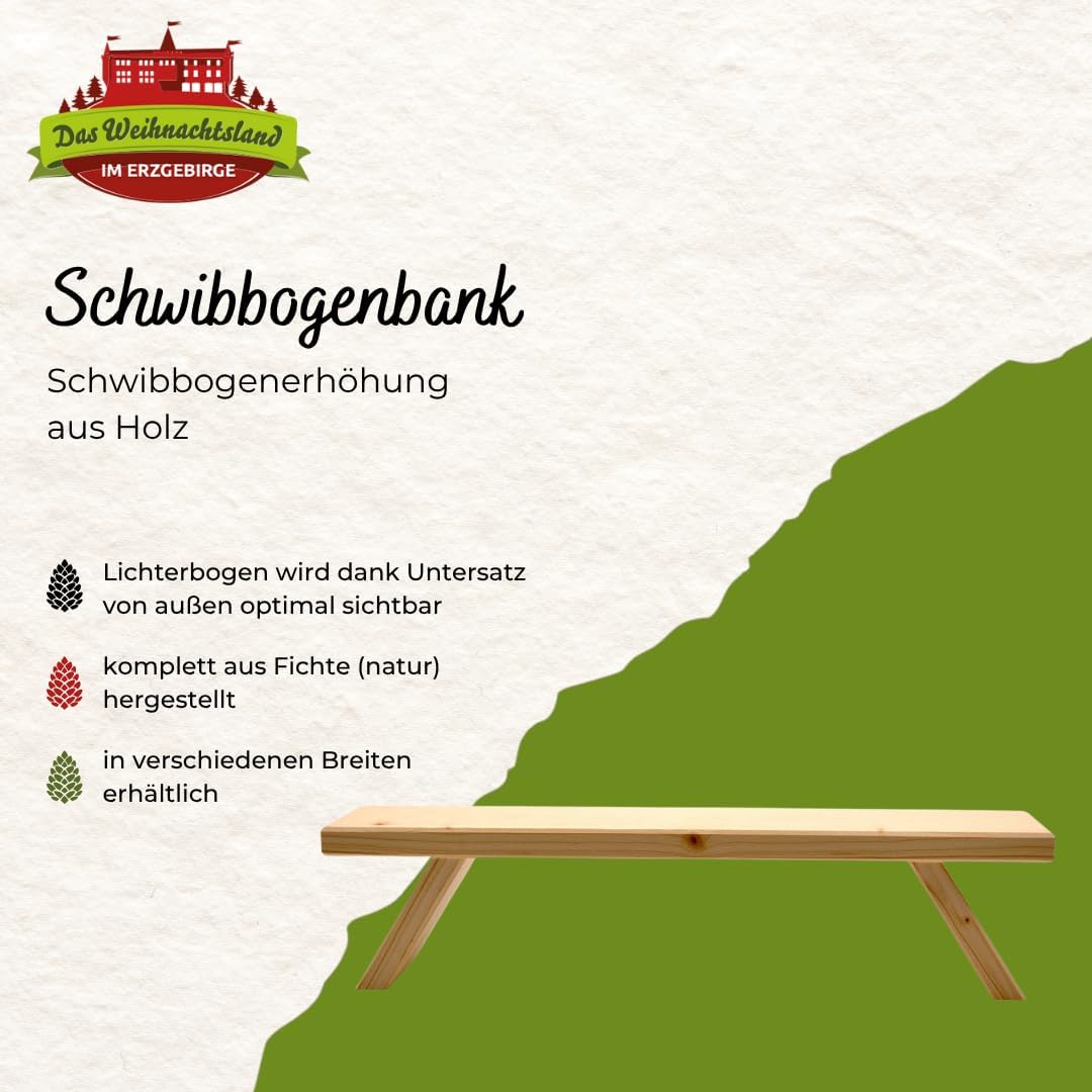 Schwibbogenbank, 80 x 10 x 7 cm