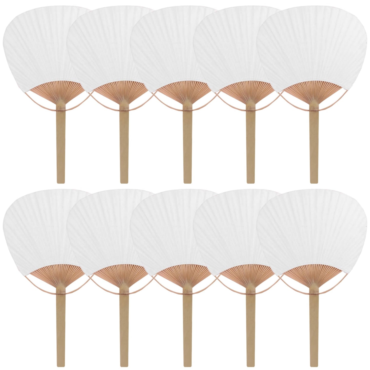 Papierfächer-Set mit Bambusgriff, 10 Stück individuell gestaltbar