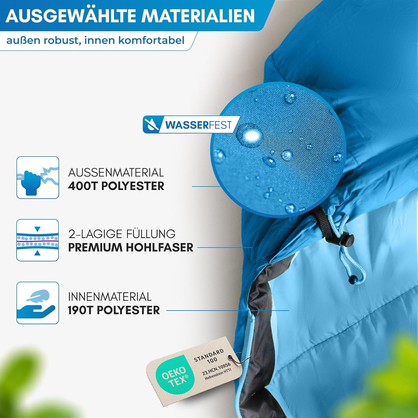 Mitwachsender Kinderschlafsack für Outdoor-Abenteuer, Marine