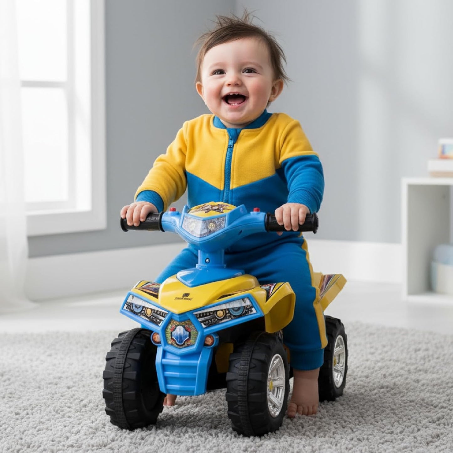 Quad Rutschauto für Kleinkinder ab 1 Jahr, Gelb