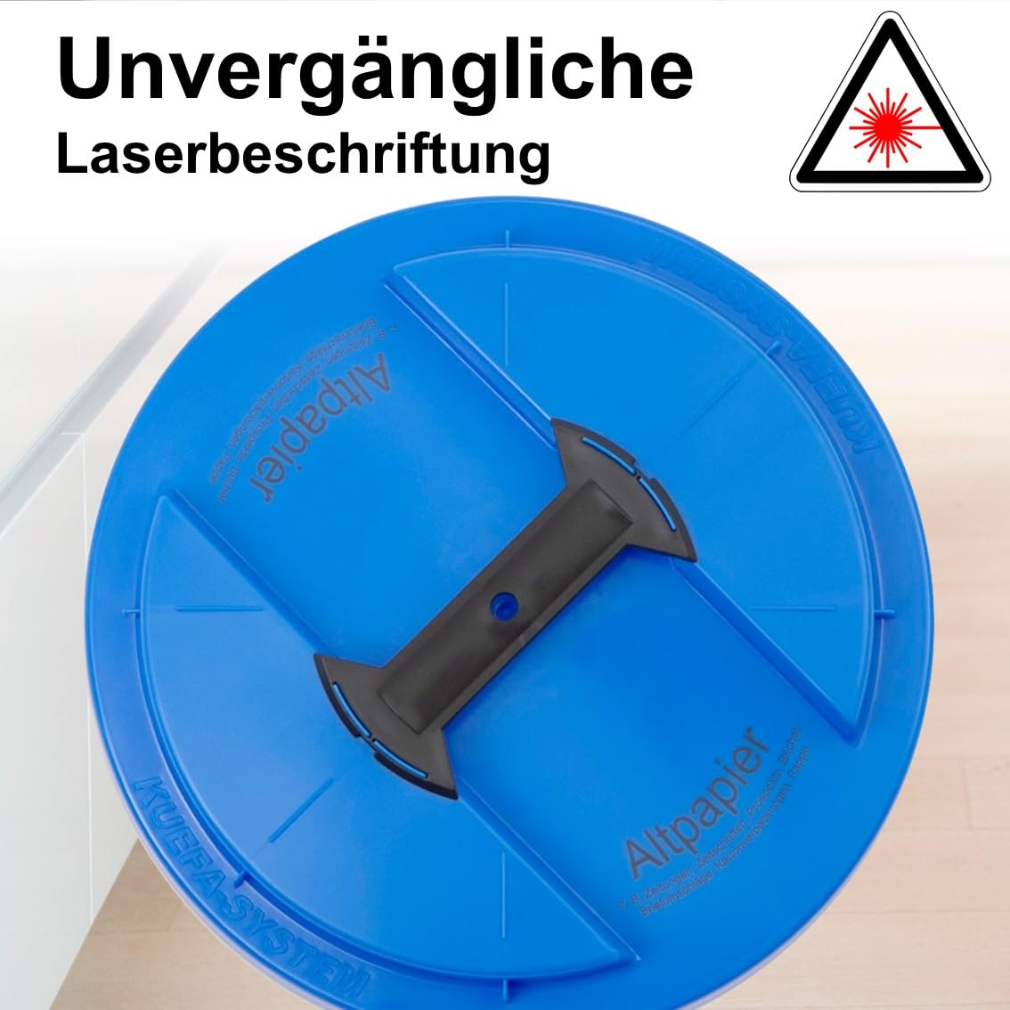 Mülleimer für Altpapier, stabil, geruchsdicht, Blau Altpapier