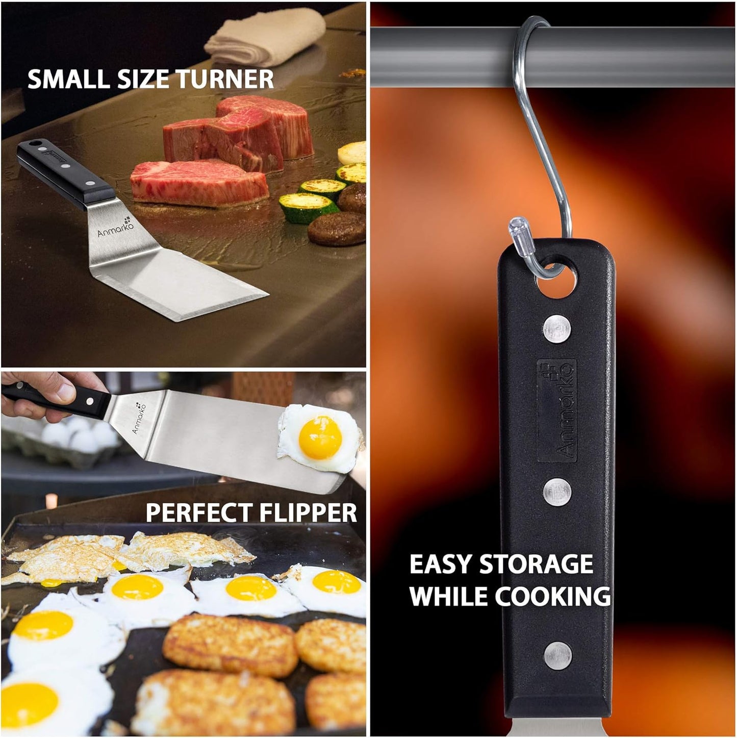 2-teiliges Grillwender Set, Abs Plastic Handle Set