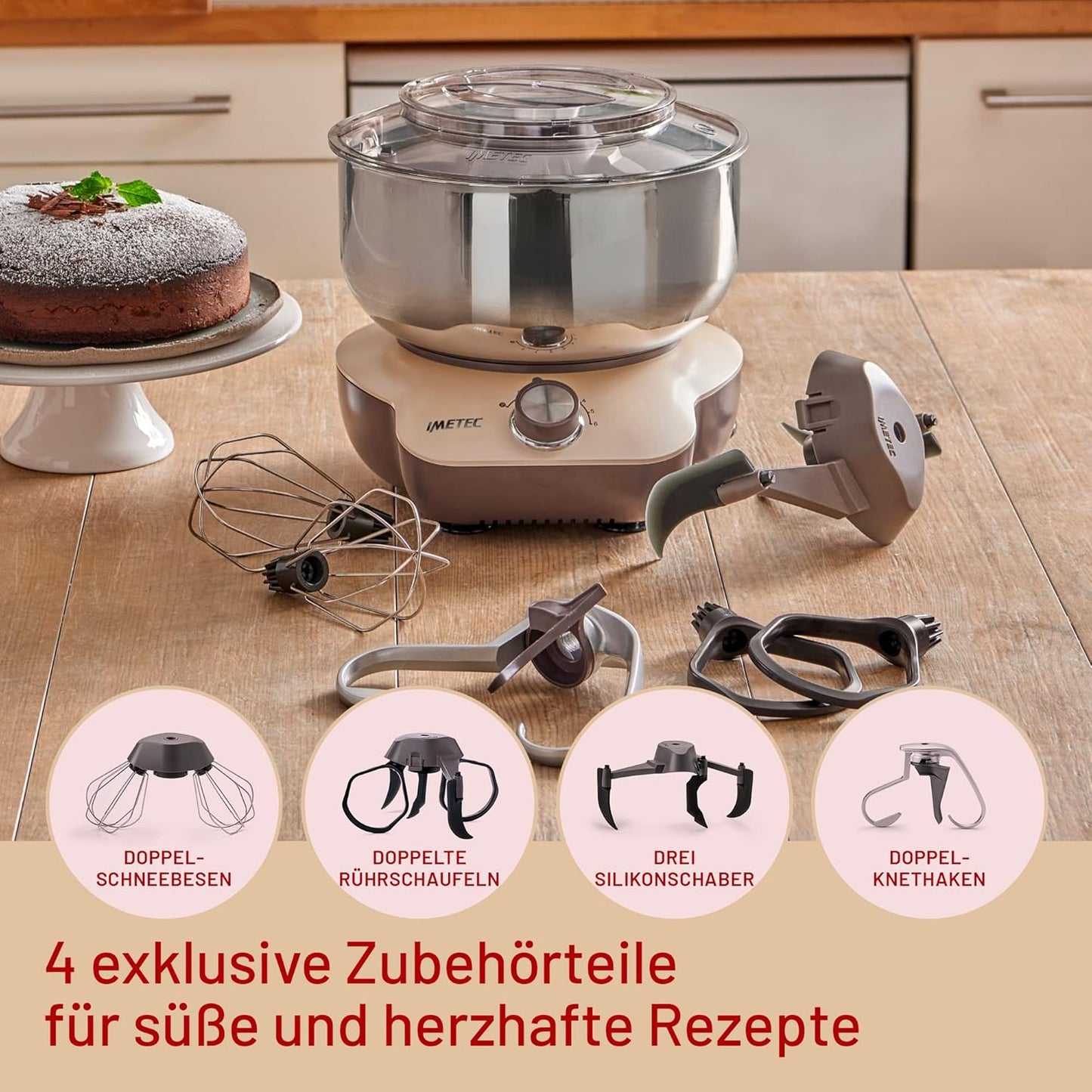 Cake Lover Knet- & Rührmaschine für Teig und Cremes