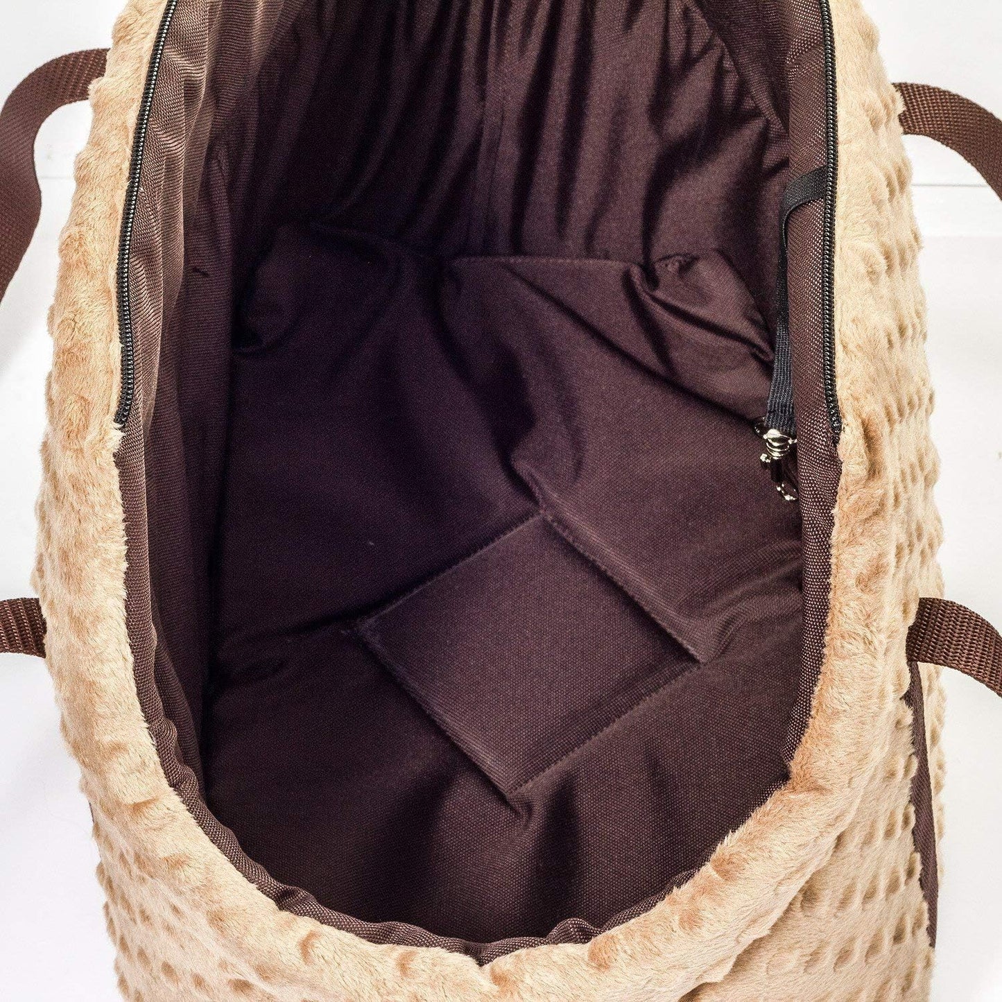 Hundetasche, L 26 x B 16 x H 25 cm ; Beige (Minky)