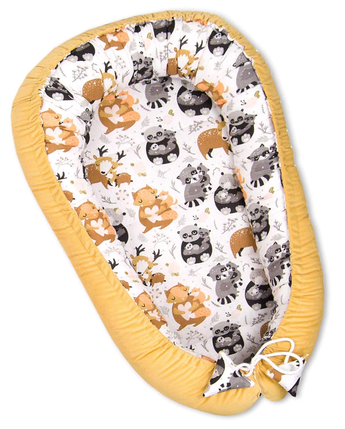 2-seitiges Babynest Mustard 55x90cm, Mustard