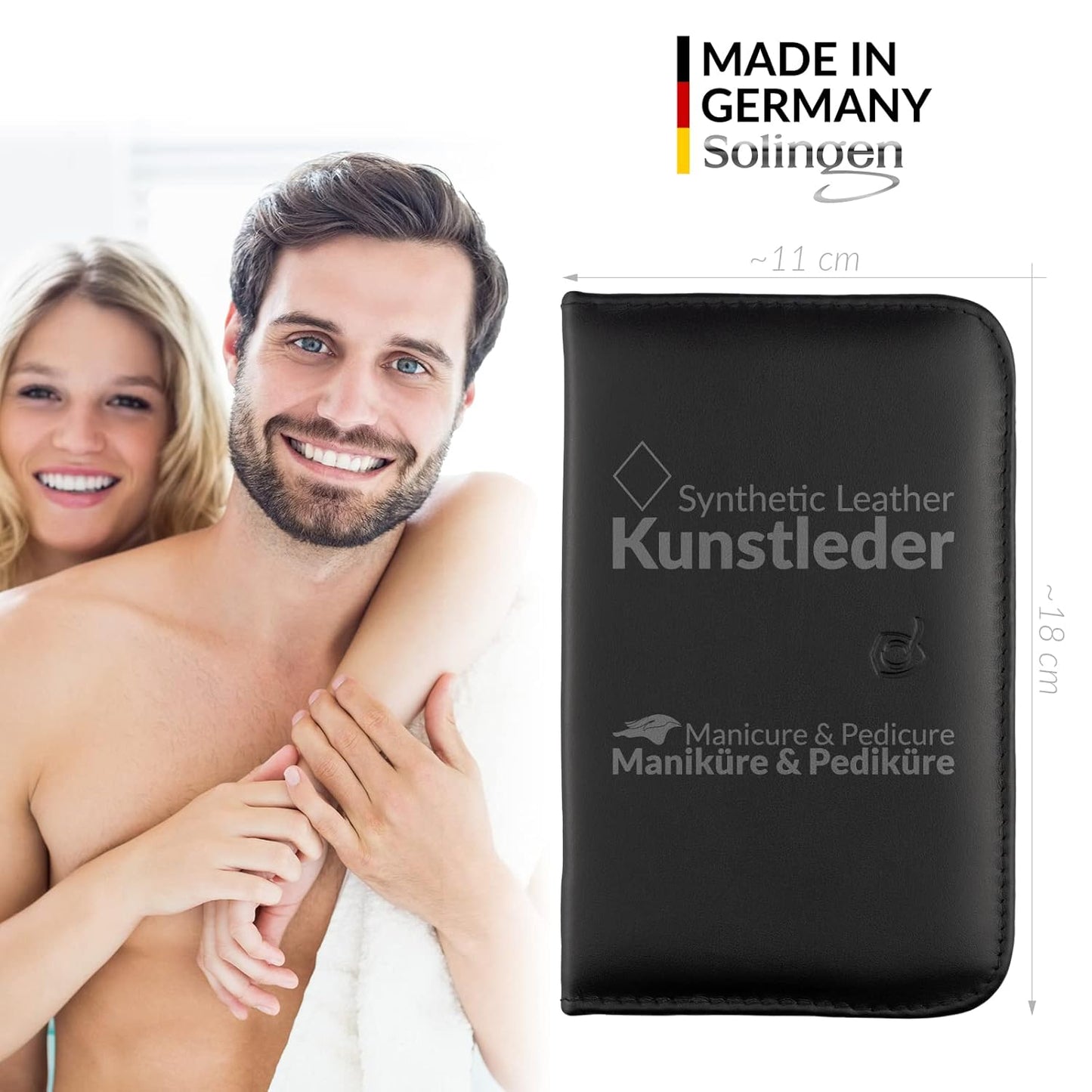 12-teiliges Mega Maniküre-Set, Schwarz
