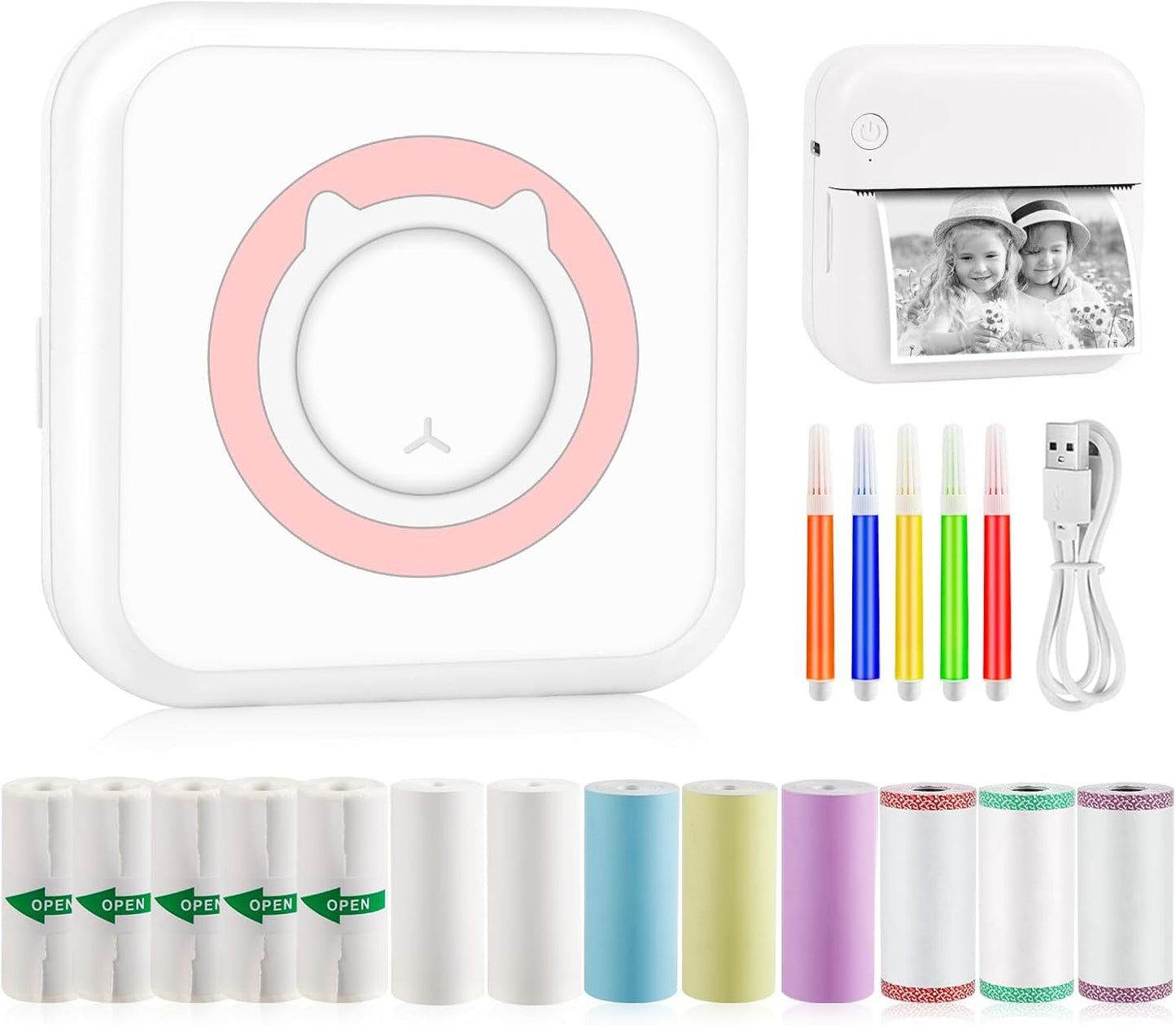 Mini Drucker mit Thermal-Inkless-Printing-Technologie