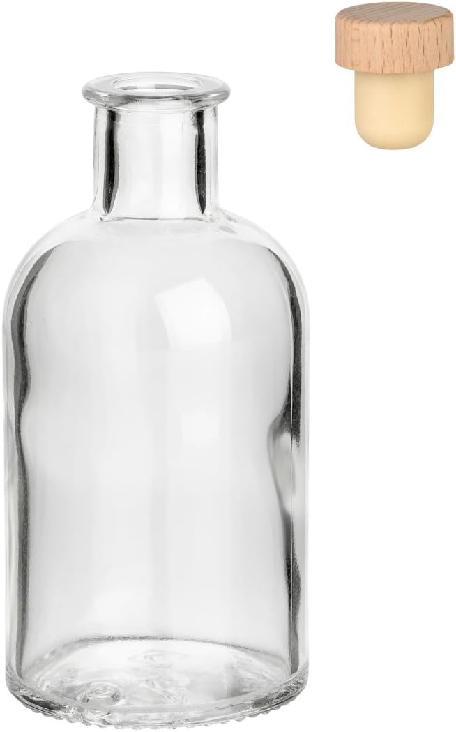 20er-Set Glasflaschen-Set mit Korken, 100 ml, 100ml-20 Stück Hgk/Braun