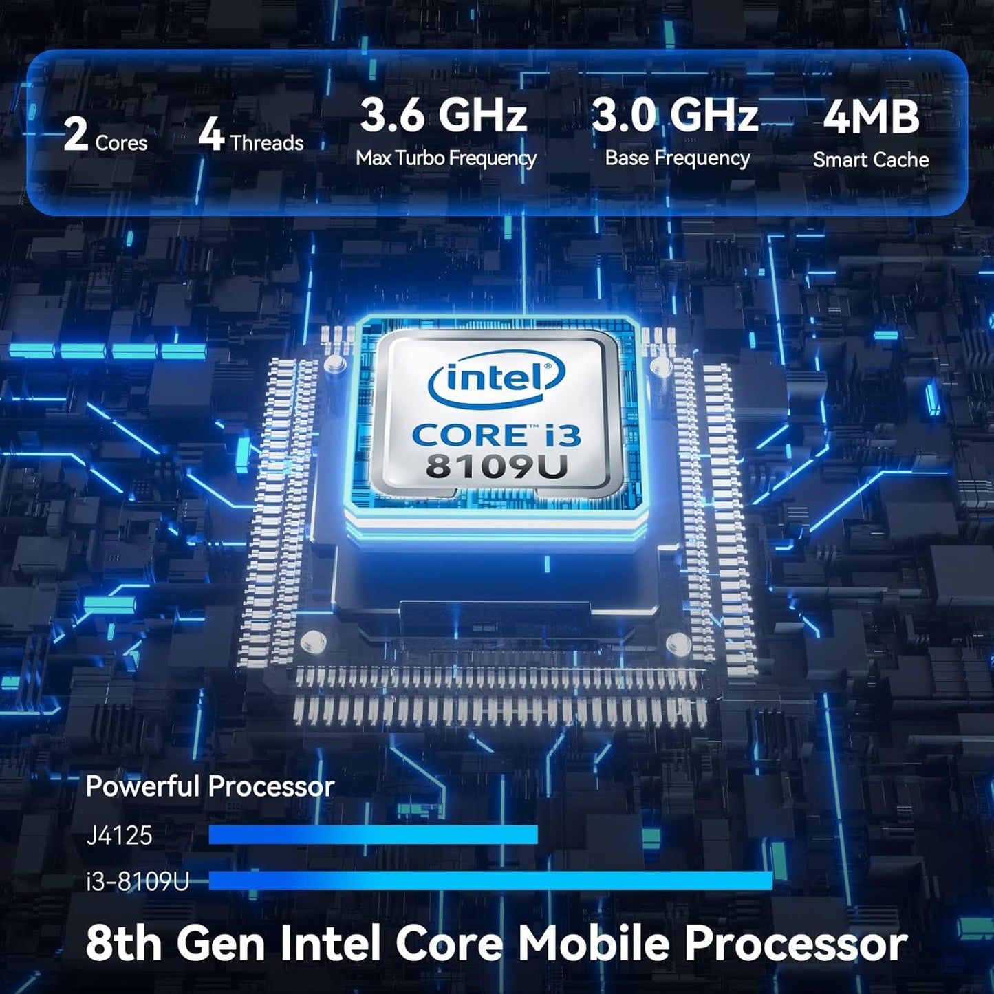 Mini-PC IT8 SE mit i3-8109U, i3-8109U(8+256)