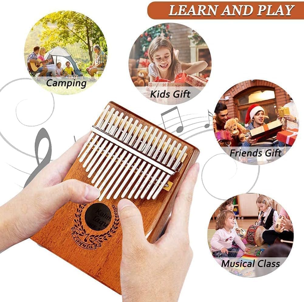 Kalimba Daumenklavier, Mahagoni mit Tragetasche