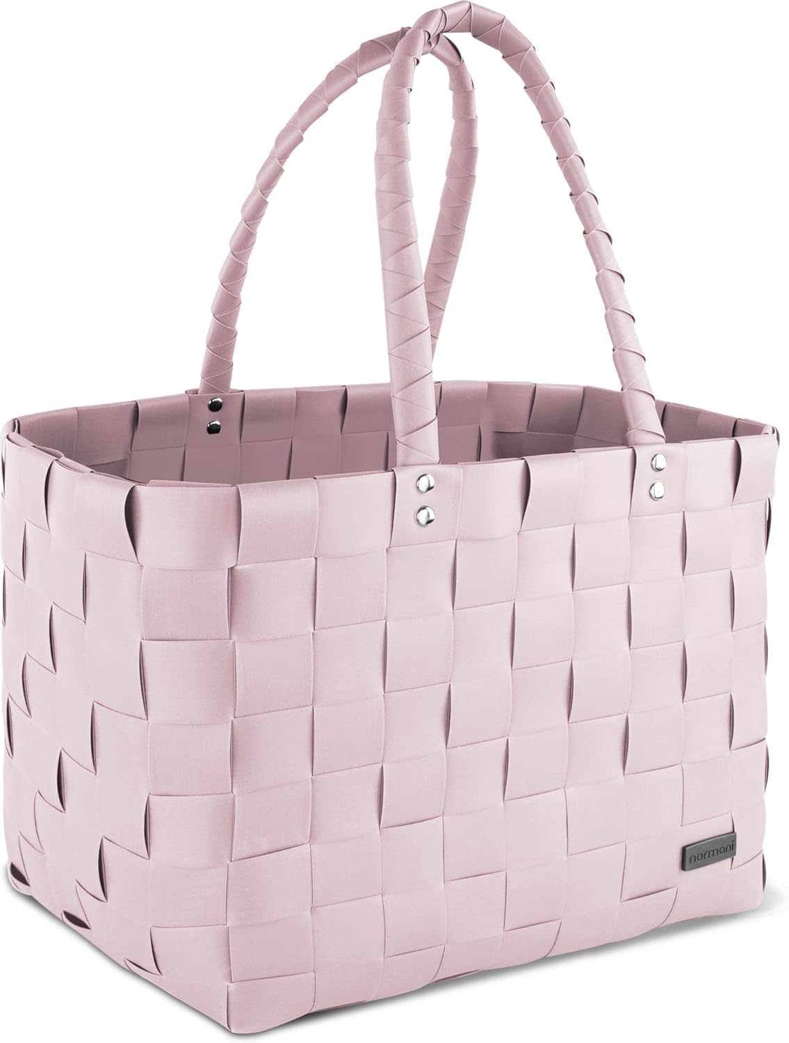 Einkaufstasche Shopper Vintage Style Kunststoff, Hellrosa Einheitsgrösse