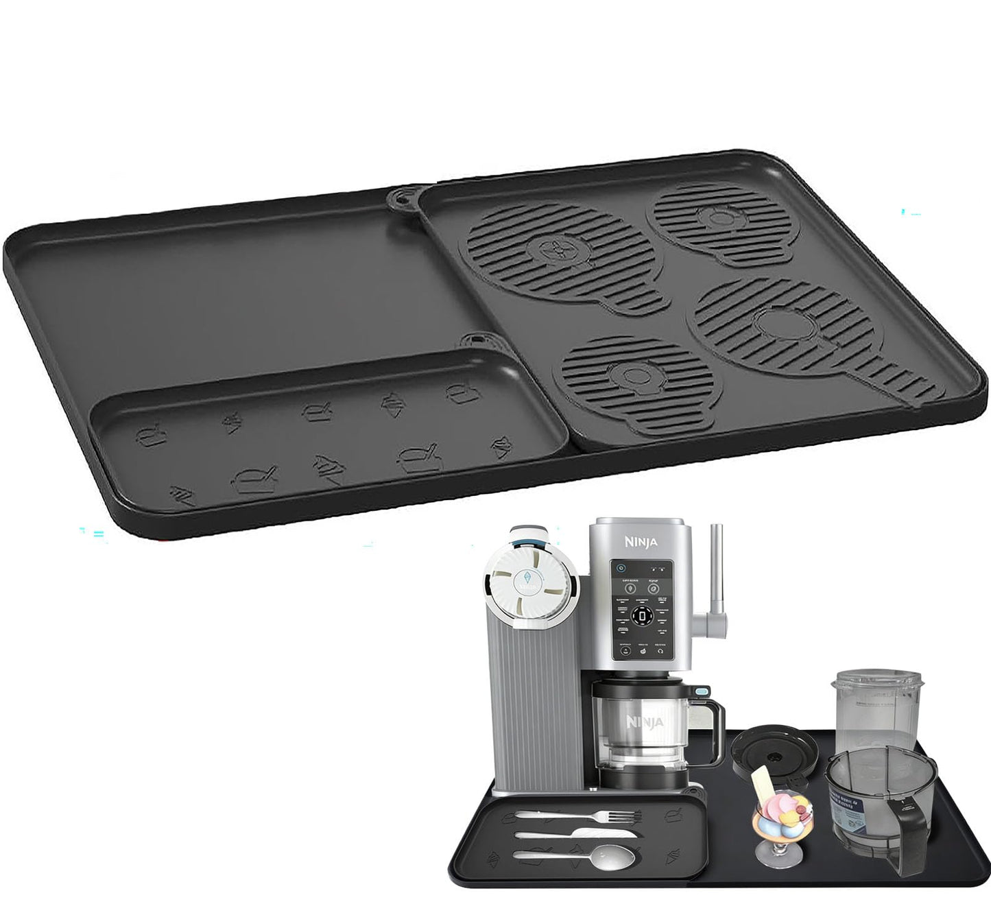 Gleitunterlage für Ninja Creami Swirl NC701EU Eismaschine