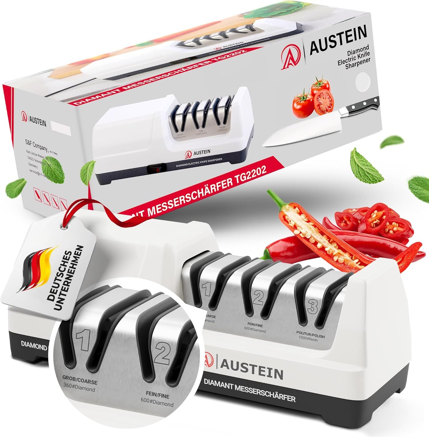 Elektrischer 3-Phasen Messerschärfer TG2202
