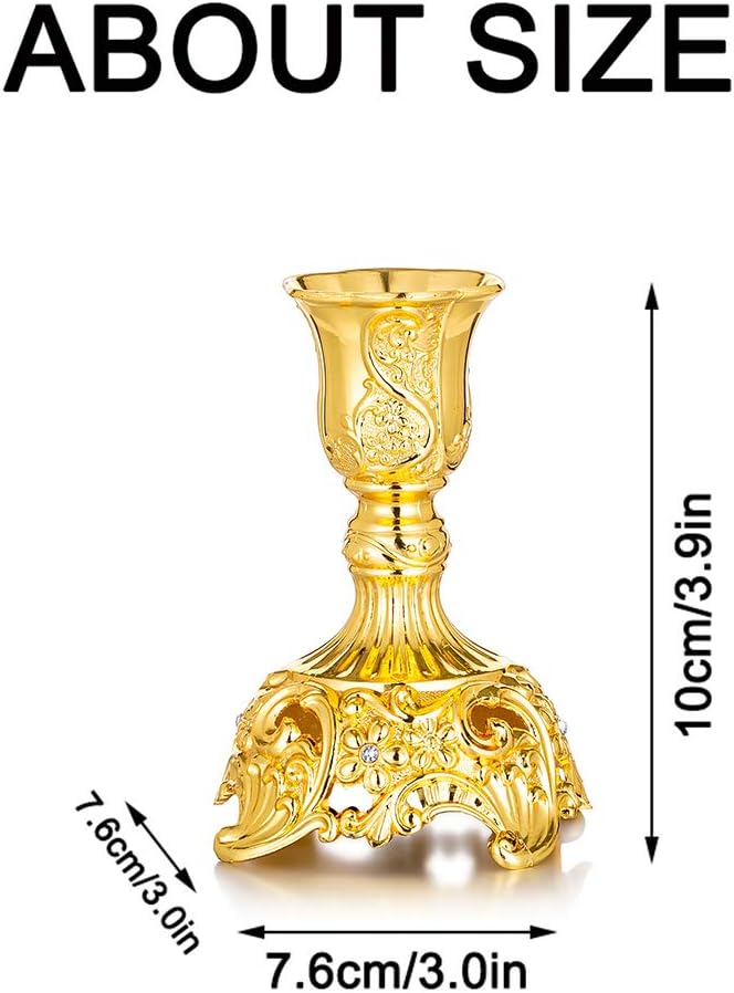 2er-Set Kerzenständer, Gold 2 × Klein