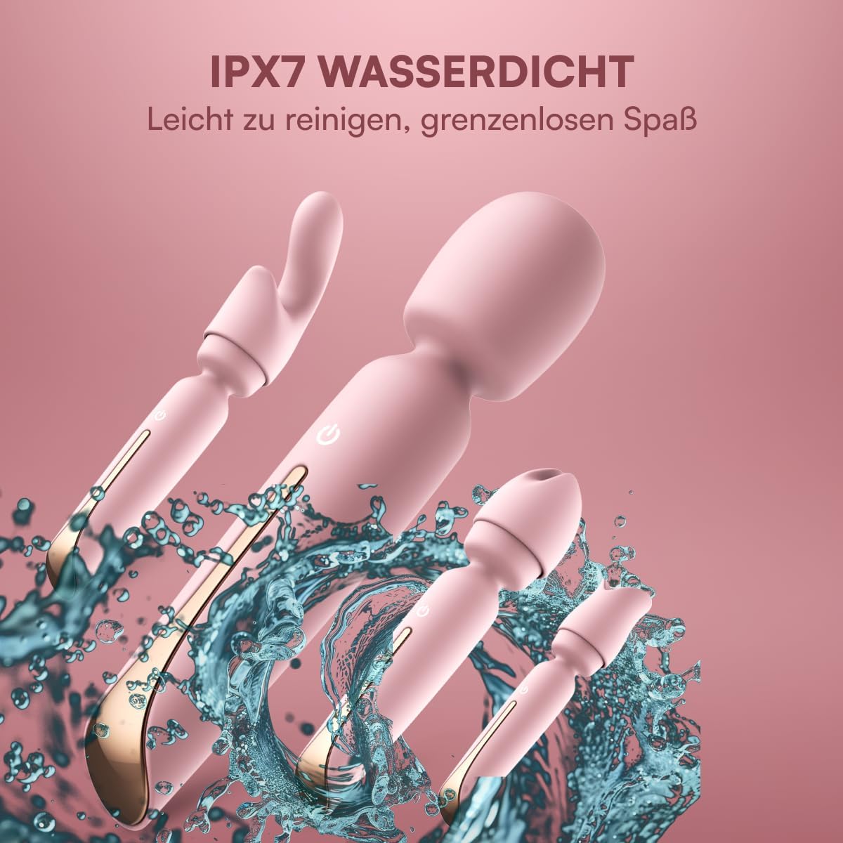 Starker Klitoris-Stimulator Massagestab für Frauen, Pink