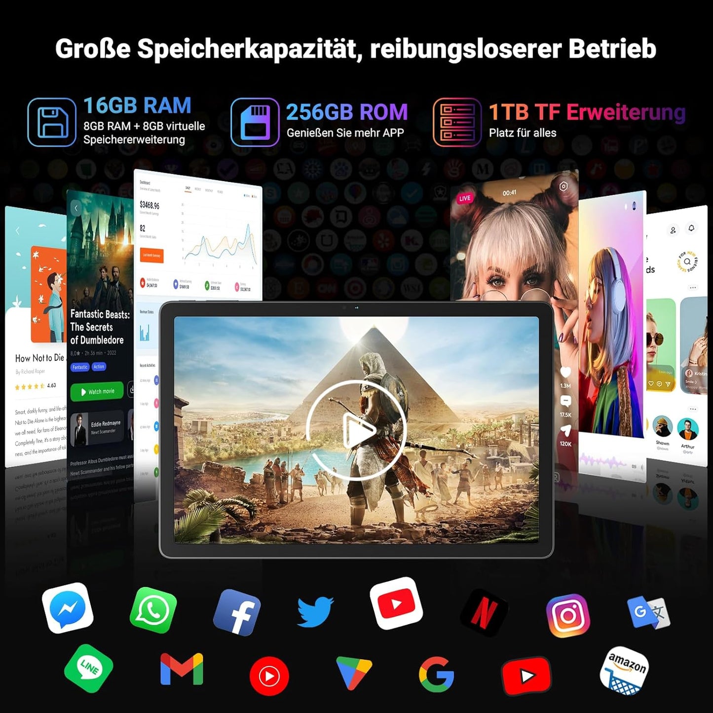 Tab 16 Pro Tablet, 11 zoll Blau