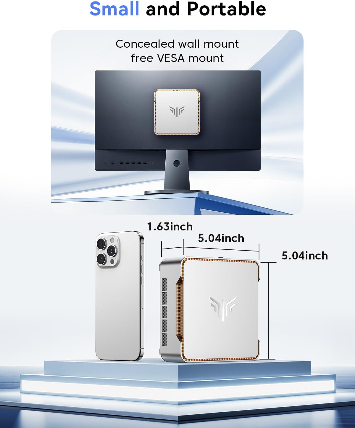 Pinova P2 Mini PC mit 4K UHD Triple Display, CPU-4300U/ 16GB RAM+512GB ROM