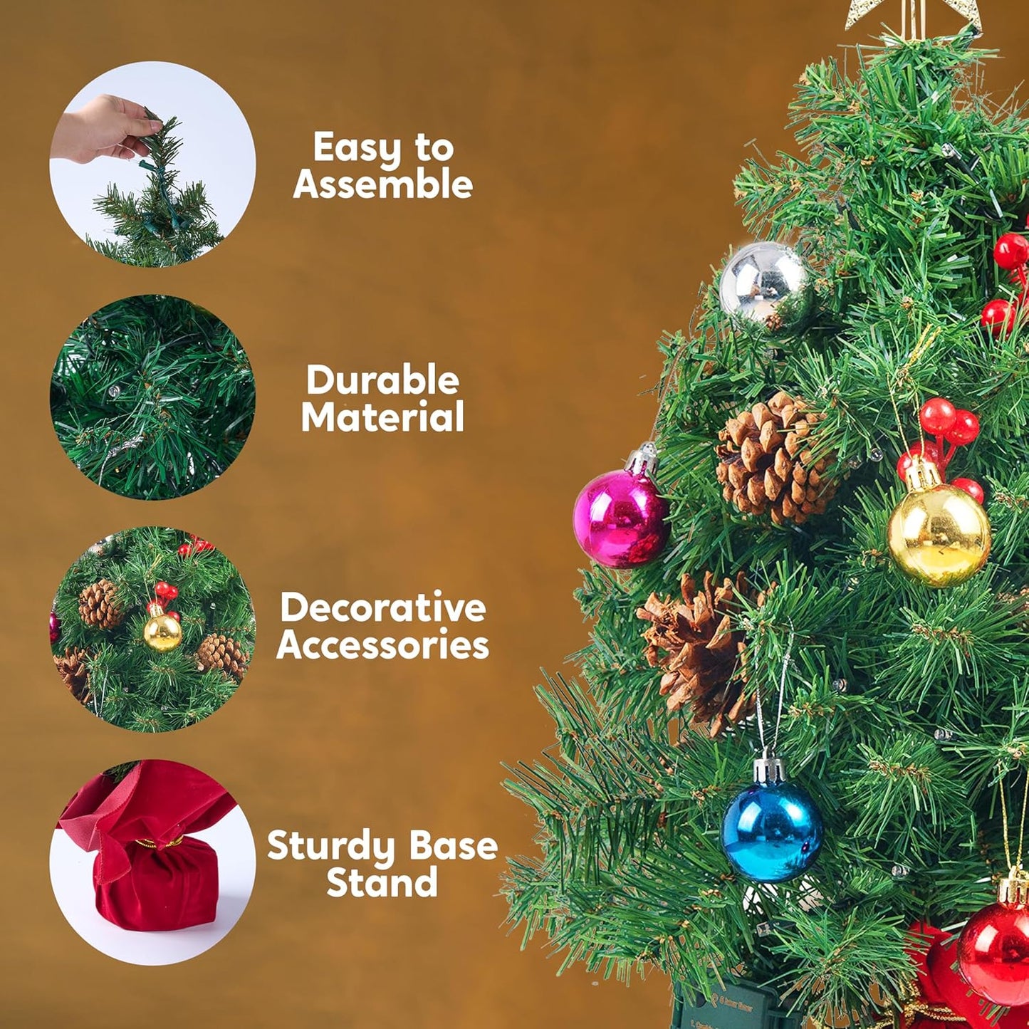 Mini Deko-Weihnachtsbaum