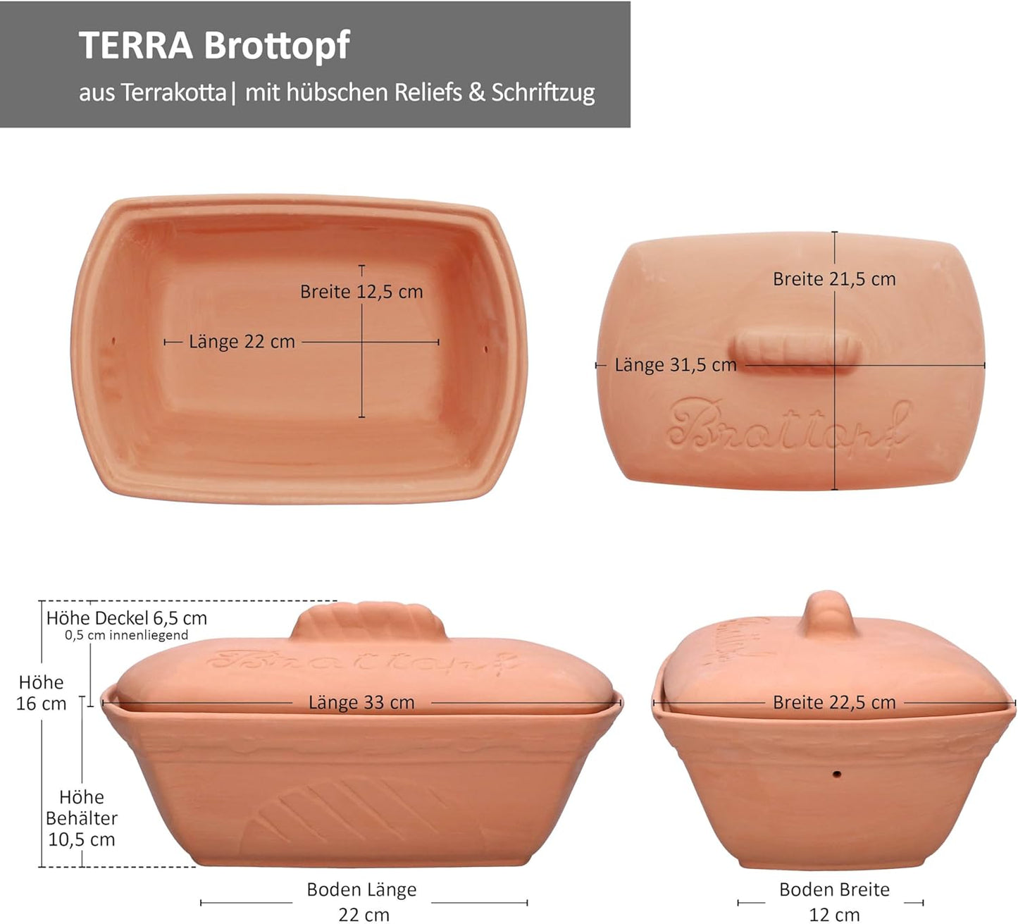 Brottopf aus Terrakotta