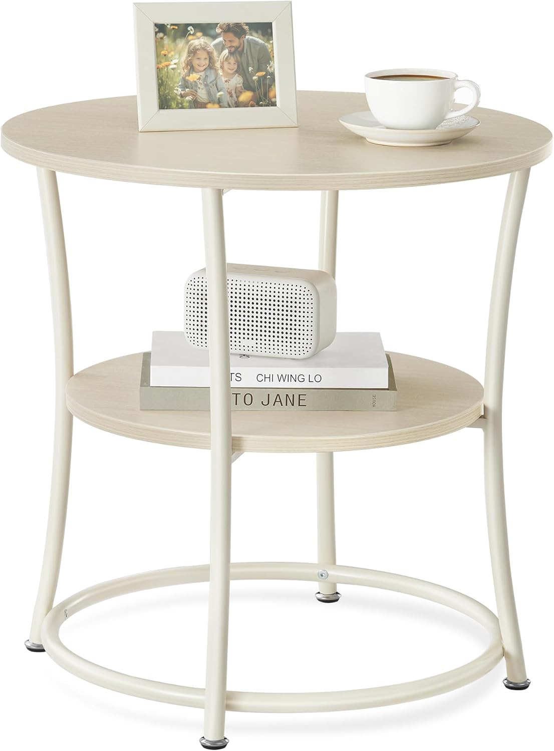 Runder Couchtisch, Naturbeige