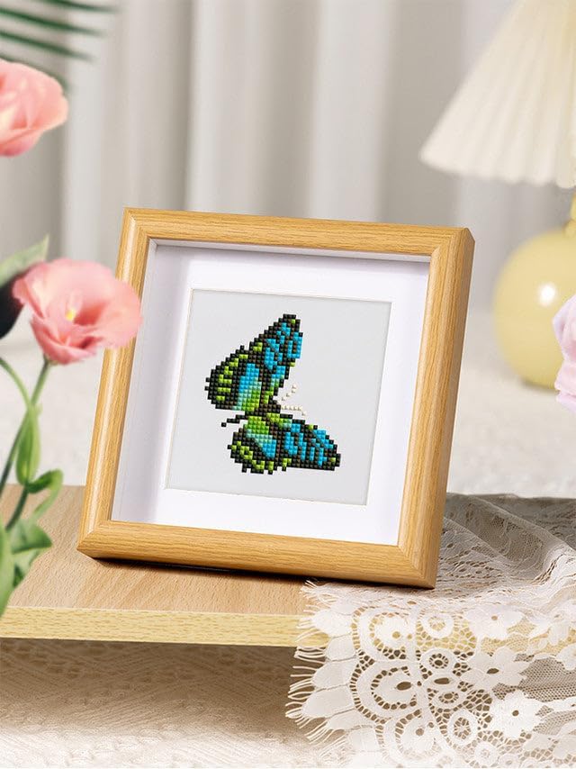 Mini Serie Diamond Painting Set mit 12 Stück, Schmetterlinge PROBLEMYOUMUSTCHECK