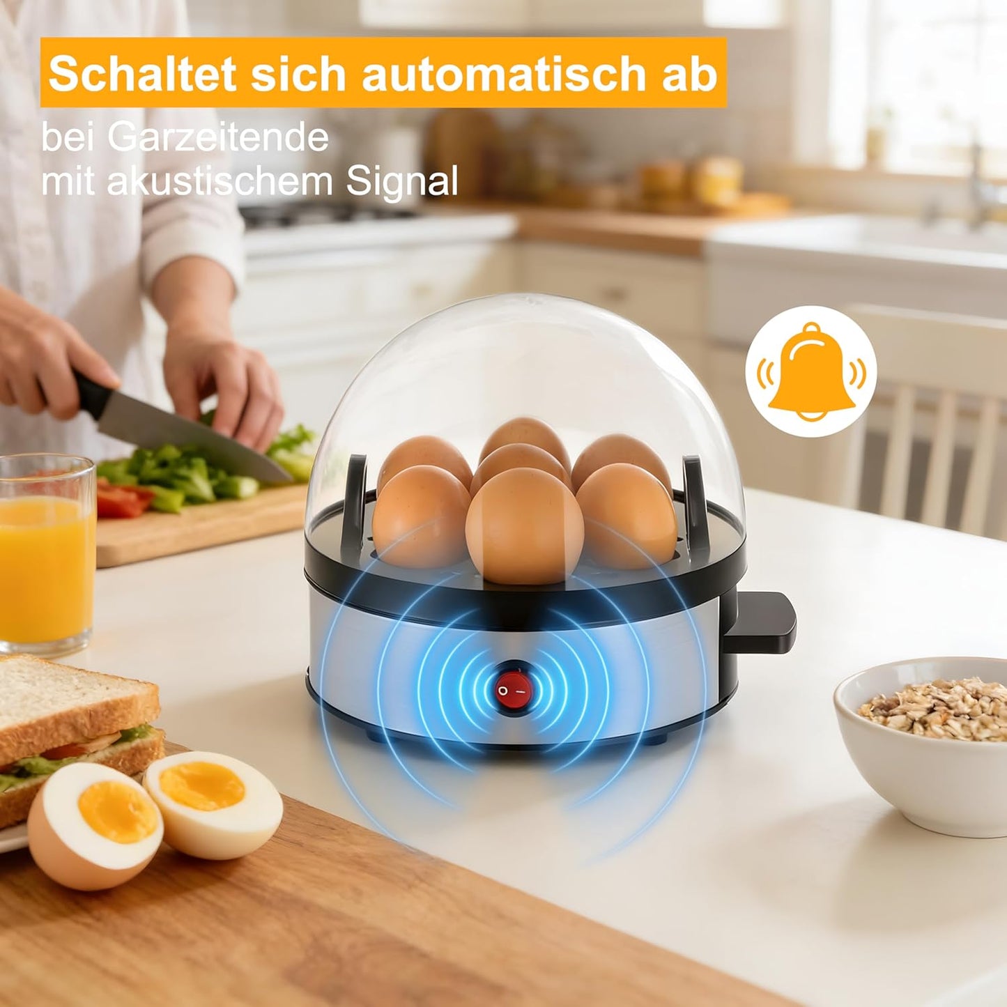 Eierkocher mit Warmhaltefunktion