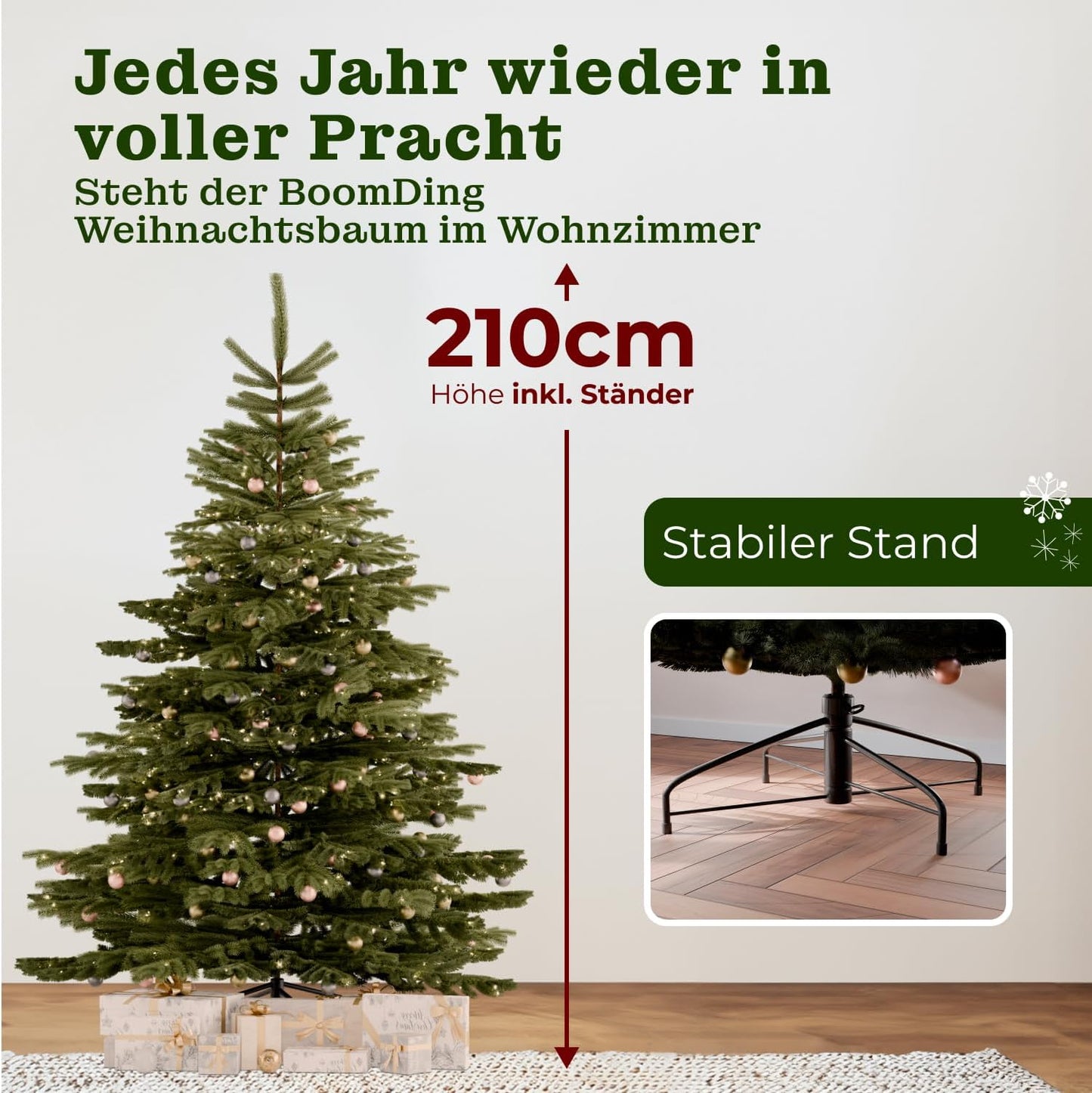 Künstlicher Weihnachtsbaum, 210 cm LED