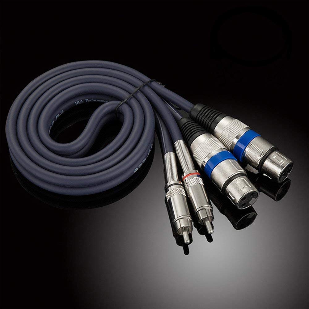 2er Set Mikrofonkabel  - XLR auf Cinch Kabel, 5m