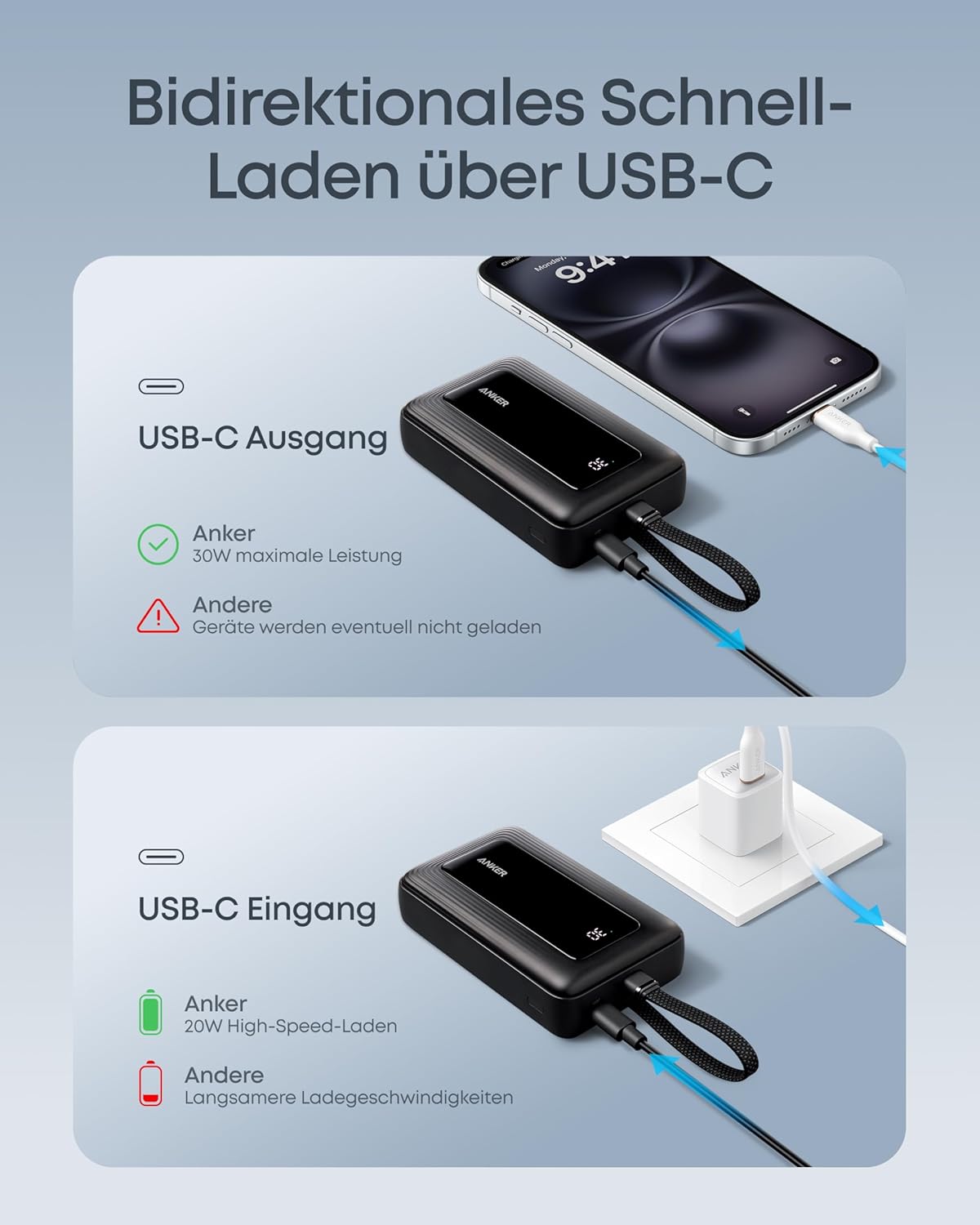 Power Bank Zolo, Blau ; 10000mAh