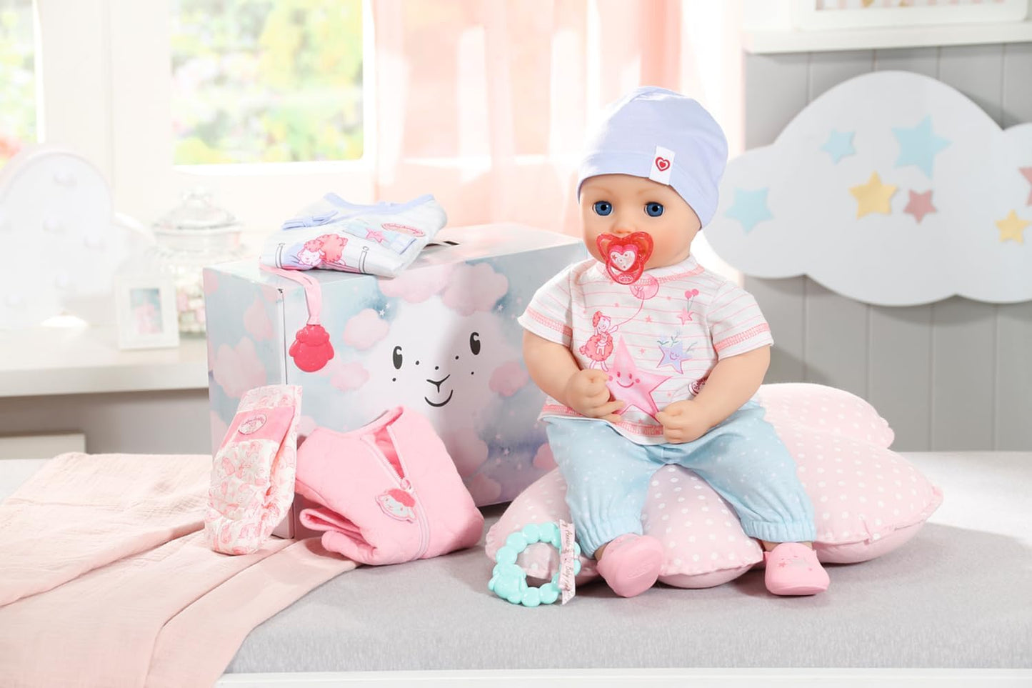 Puppenkleidung Combi Set mit Aufbewahrungskoffer
