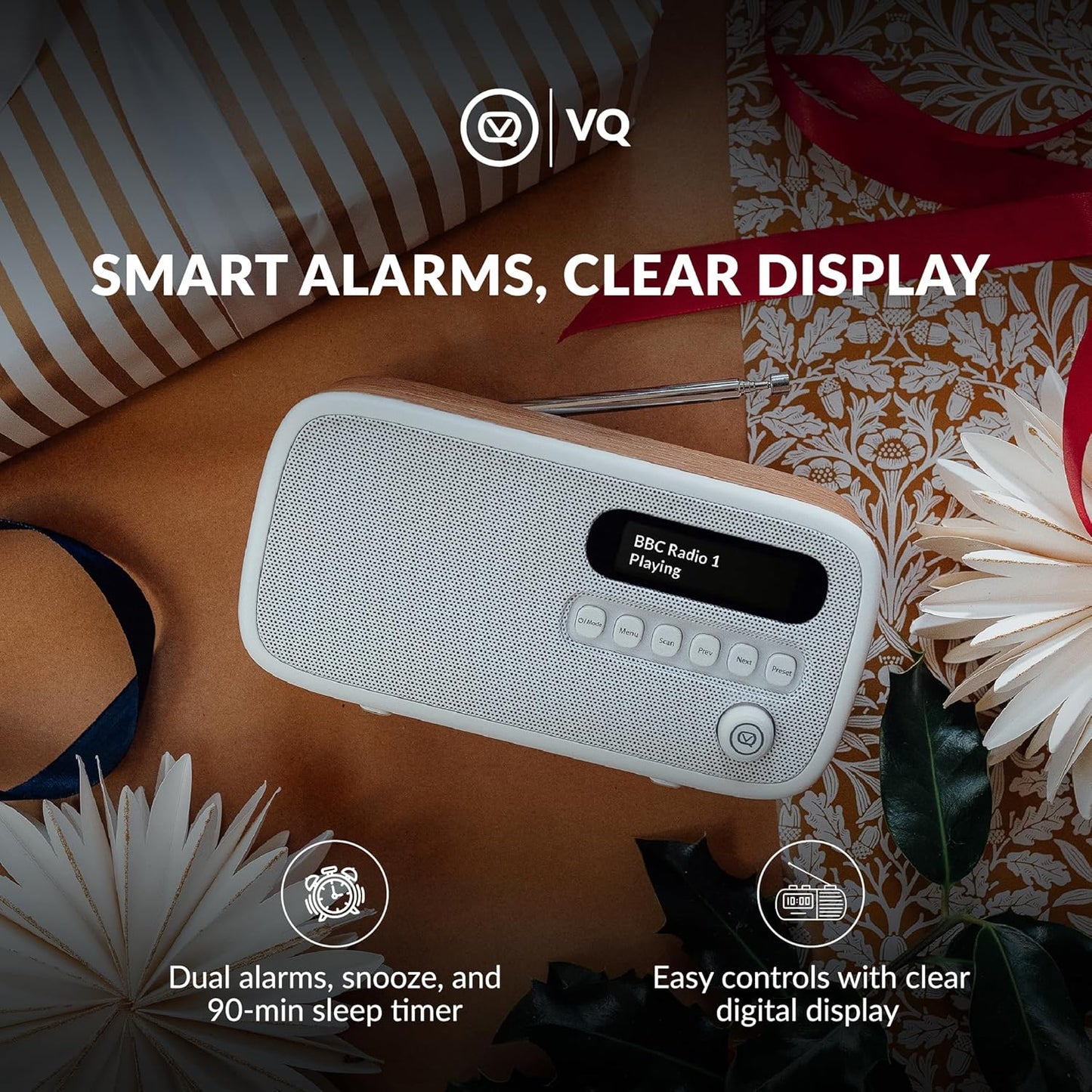 Dexter Radio DAB+ mit FM und LCD Display, Eiche Holzern