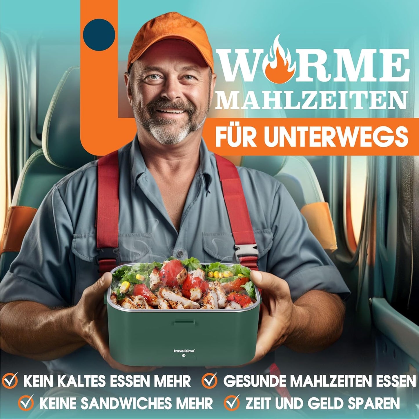 Elektrische Lunchbox, Dunkelgrün