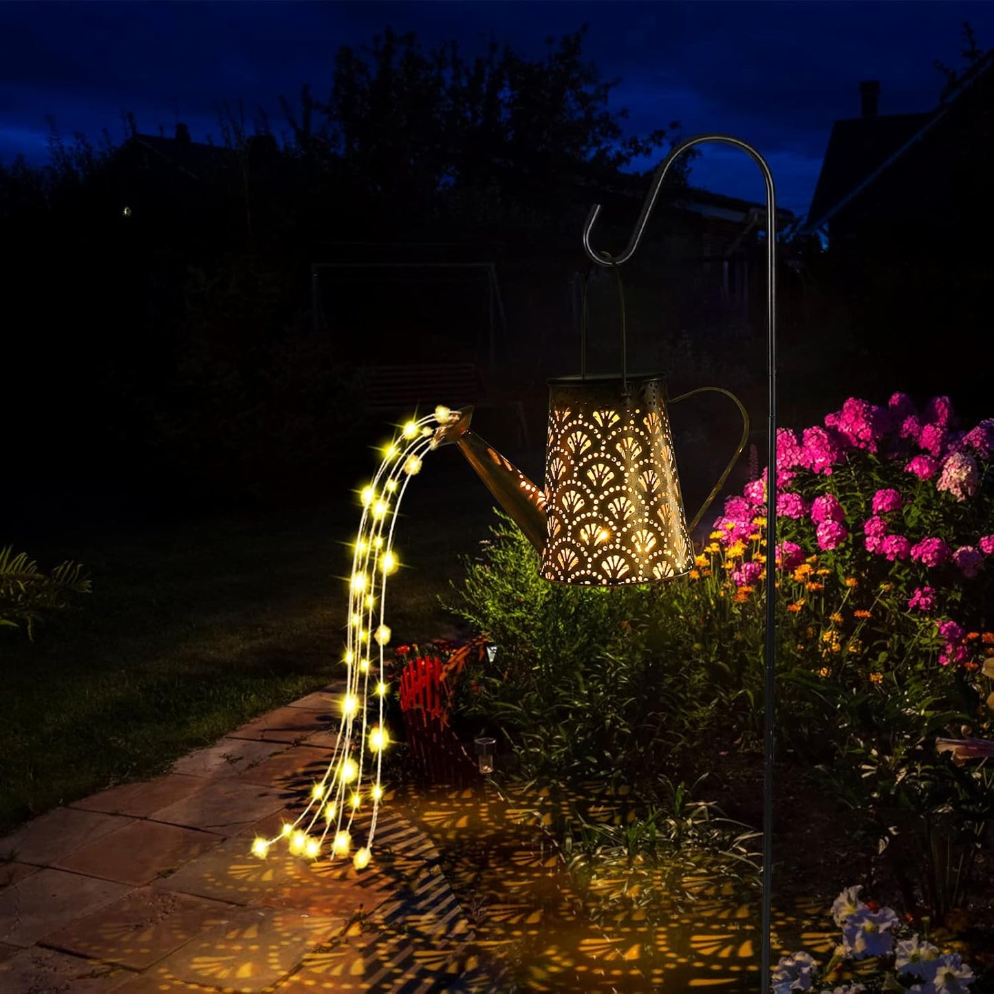 Solar Giesskanne mit LED-Gartenlichtern, Fächer