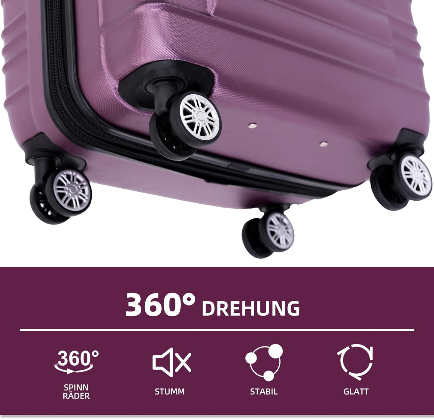 Hartschalen Reisekoffer, L Violette