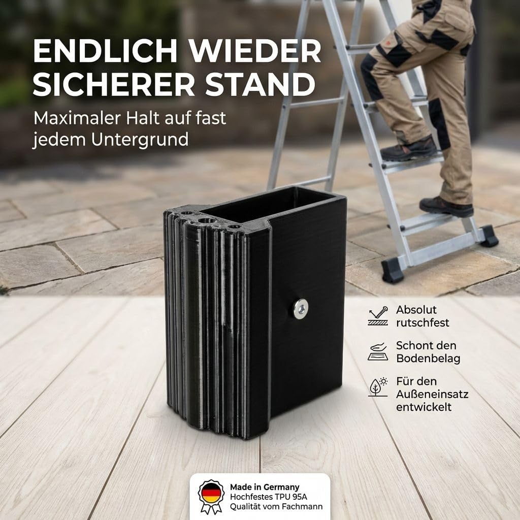 Leiterfüsse für Aluleitern, 2 Stück, 2x 50x22