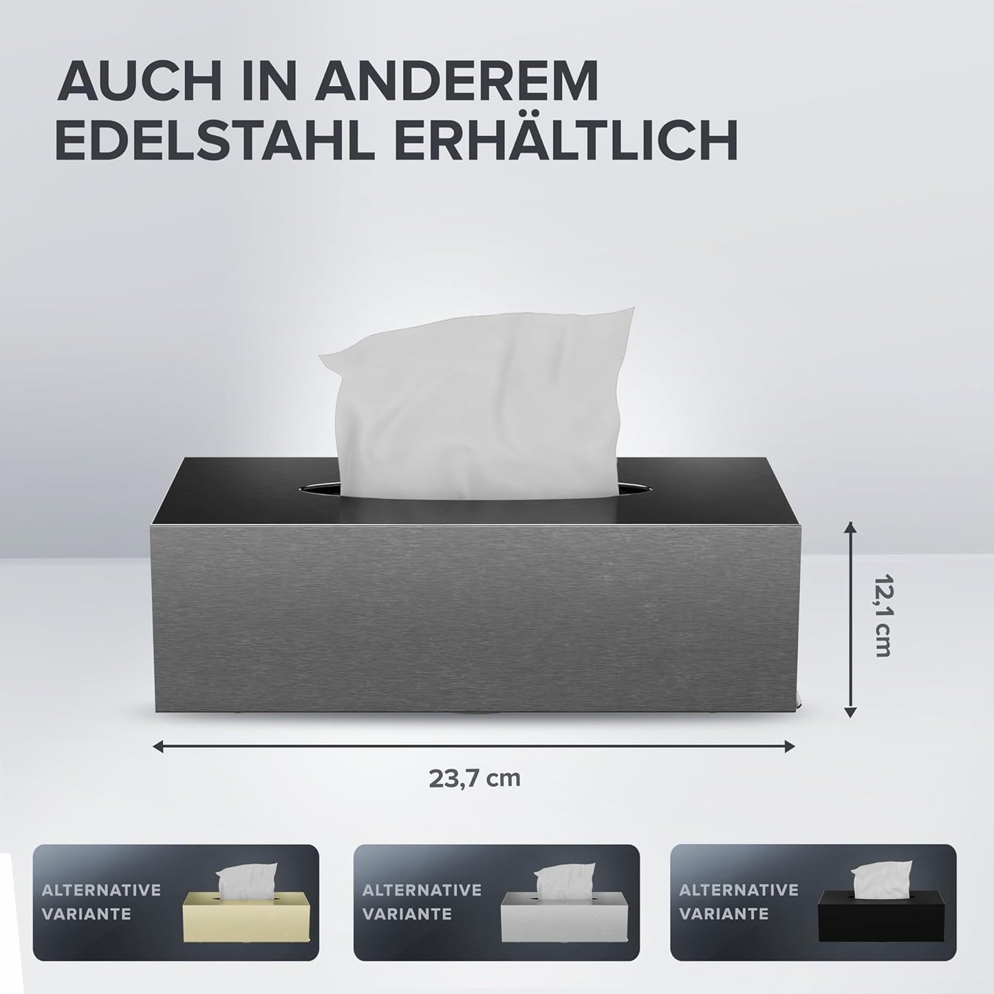 Kosmetiktücher-Box Styggehoe, Gunmetal