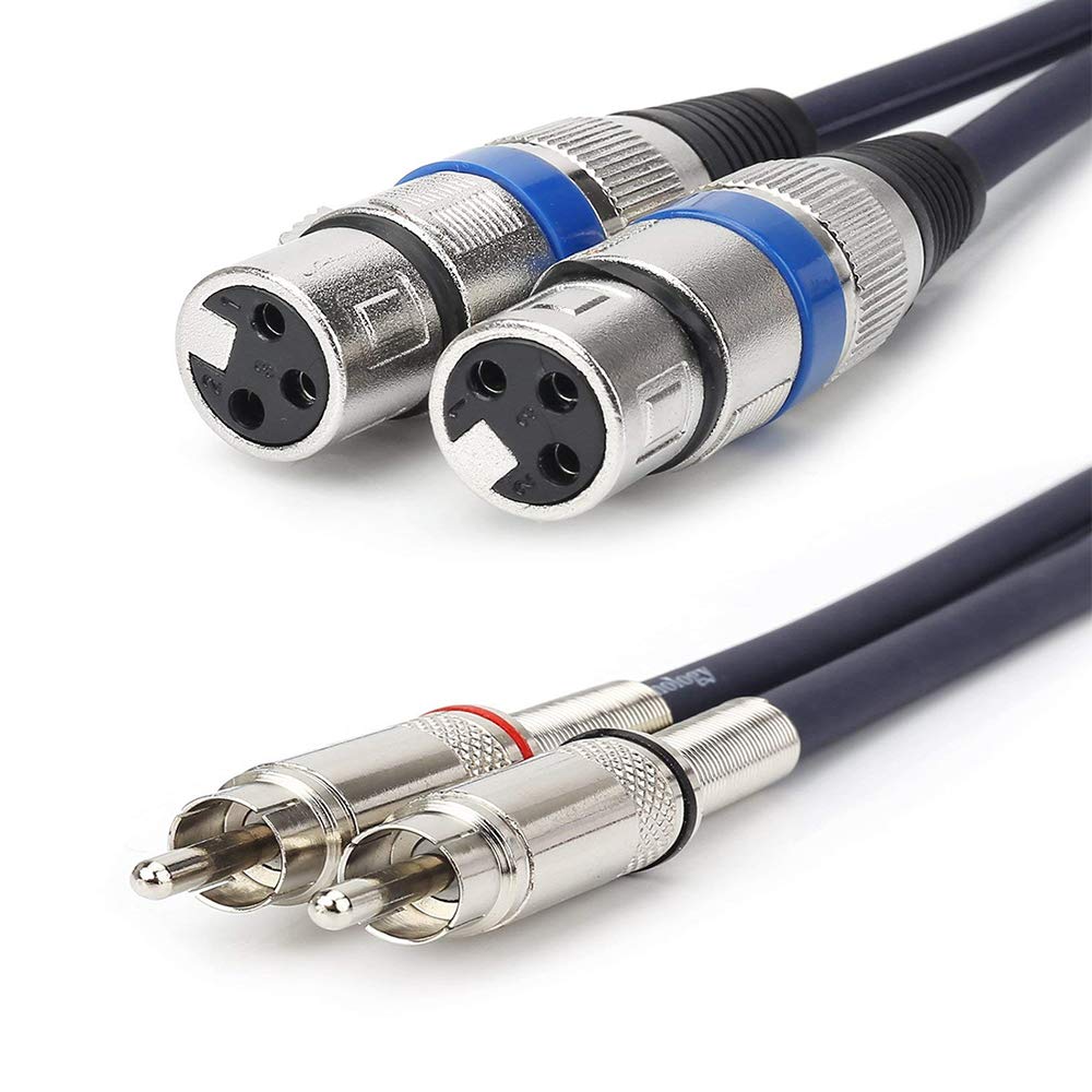 2er Set Mikrofonkabel  - XLR auf Cinch Kabel, 5m