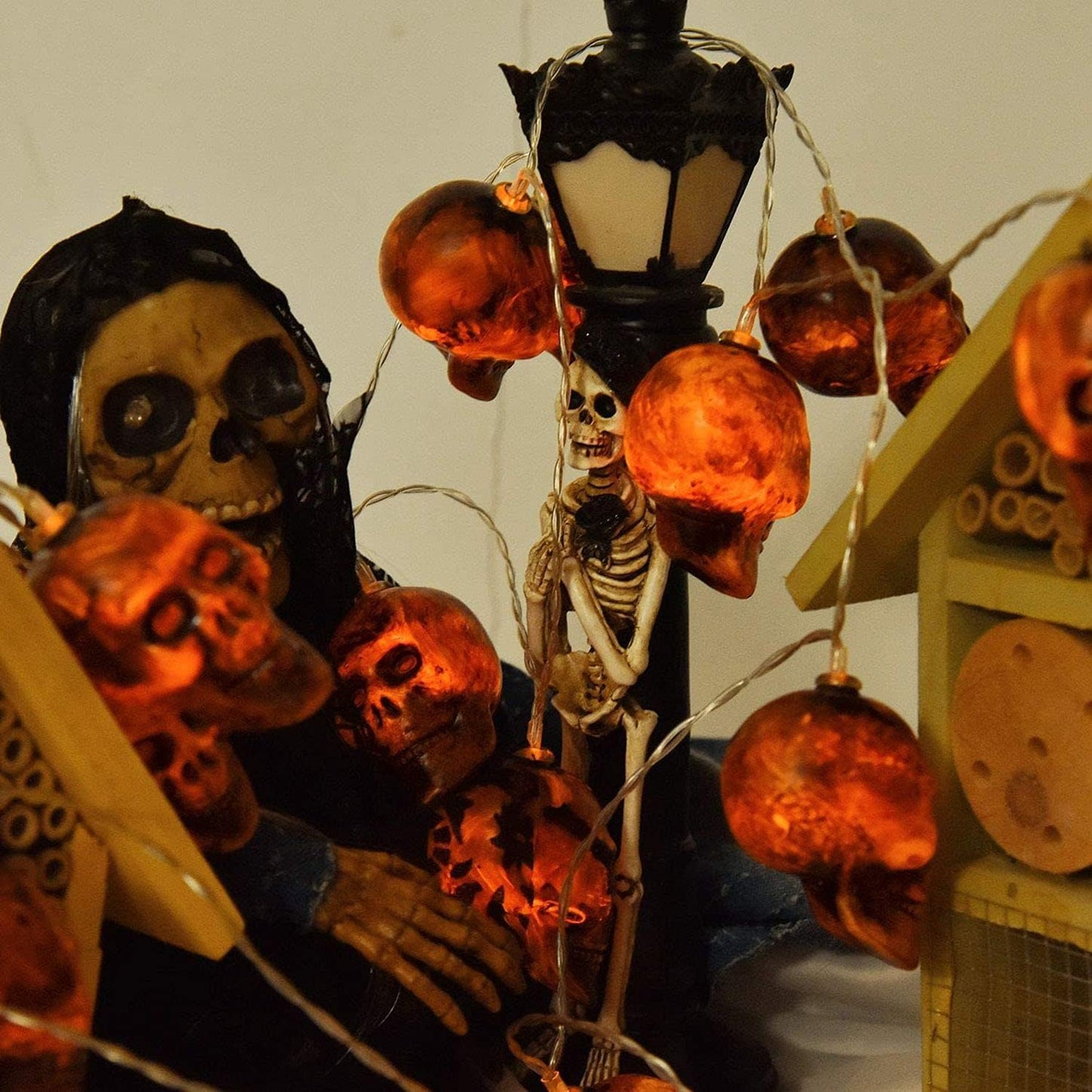 Halloween Totenkopf-Lichterkette, Totenkopf-lichterketten