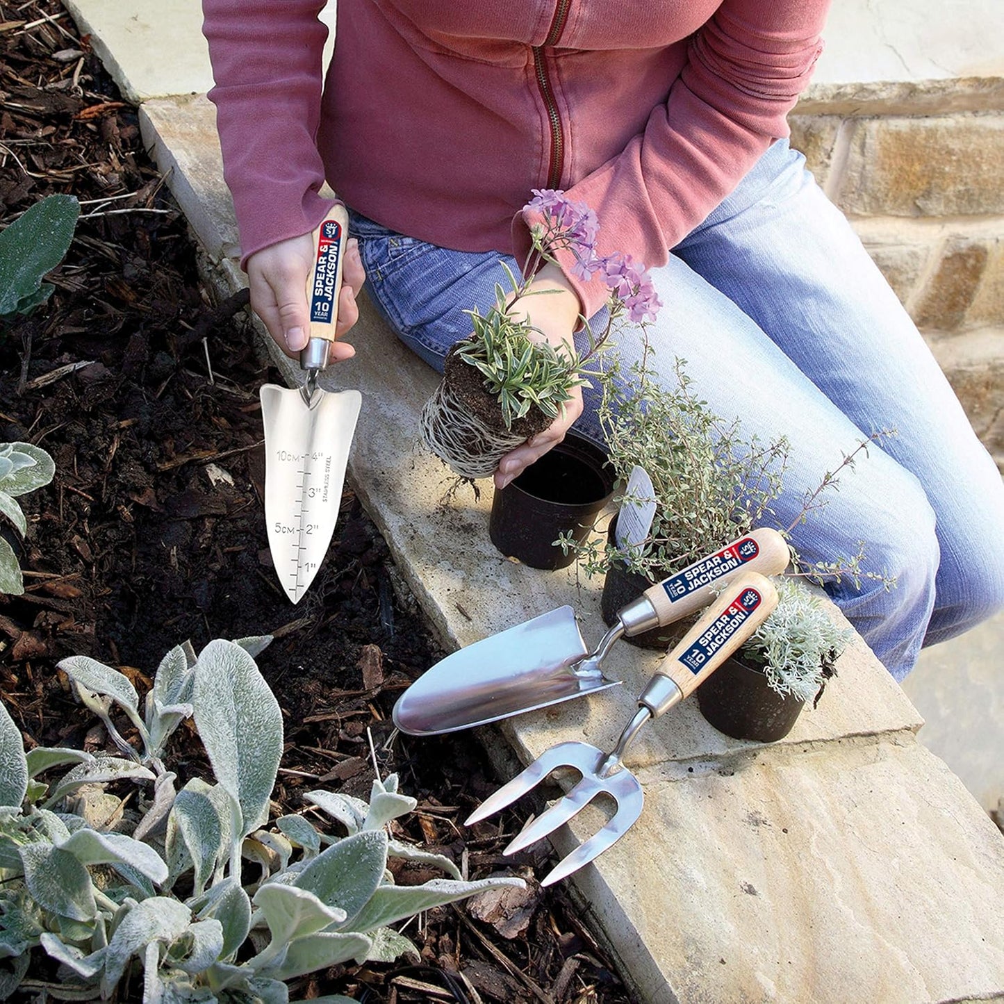 3056GS Neverbend - 3-teiliges Gartenhandwerkzeug-Set, Neverbend Edelstahl-Set