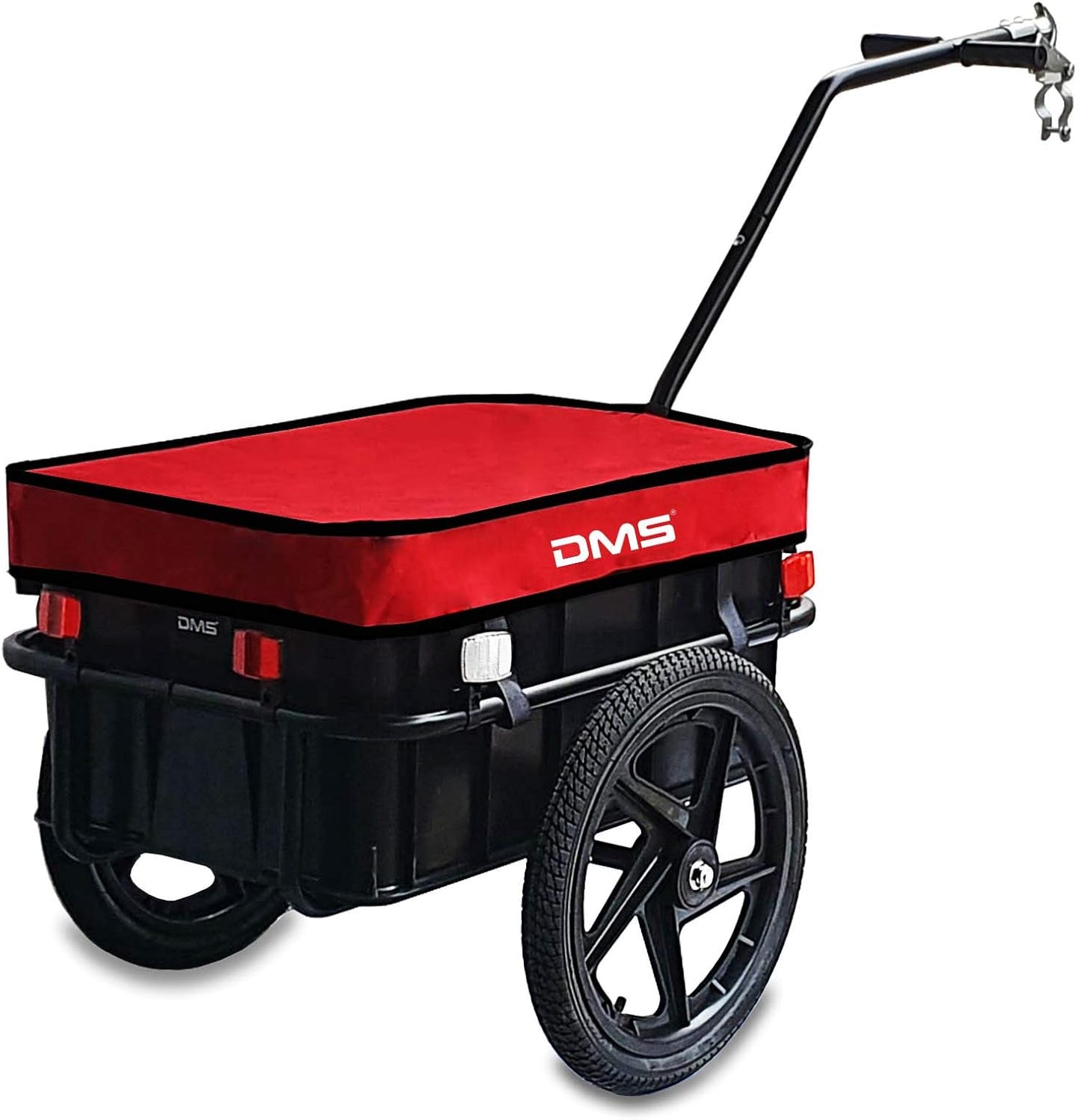 2-in-1 Fahrradanhänger & Lasten-Handwagen FH-01 mit Transportbox, Rot