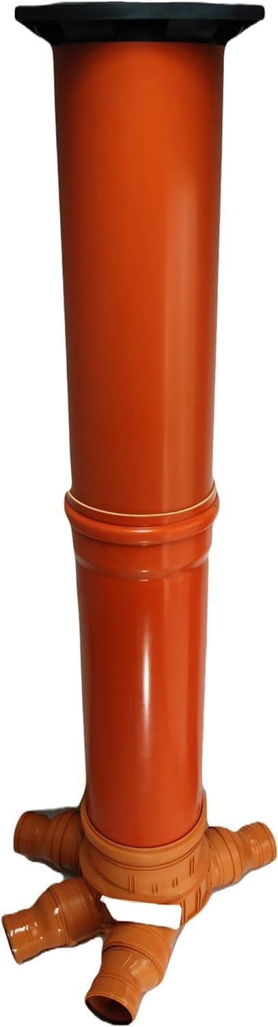 KG Kontrollschacht DN 315 DN 315 mit 4x DN125 Ablauf, Rohr 2m, 4 x DN125