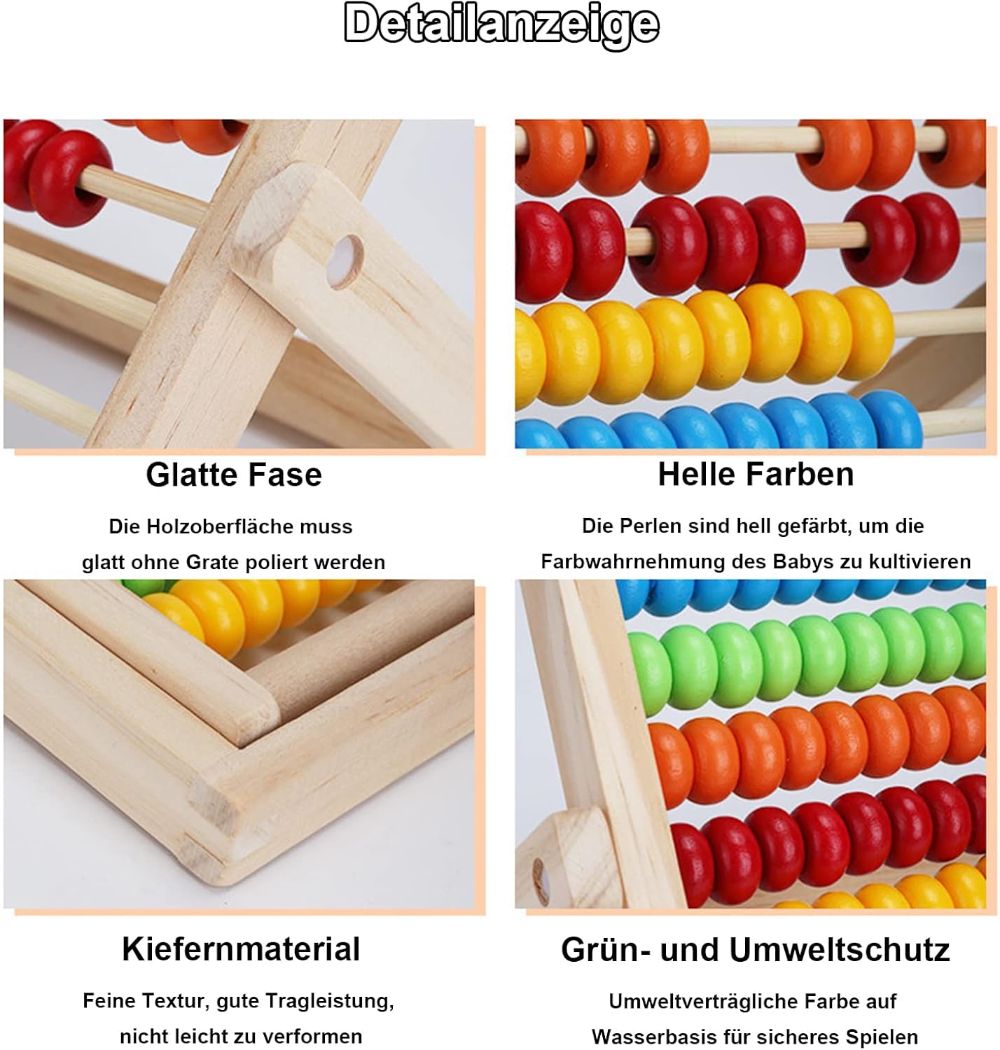 Abakus und Rechenstäbe-Set, 28x21 cm, L