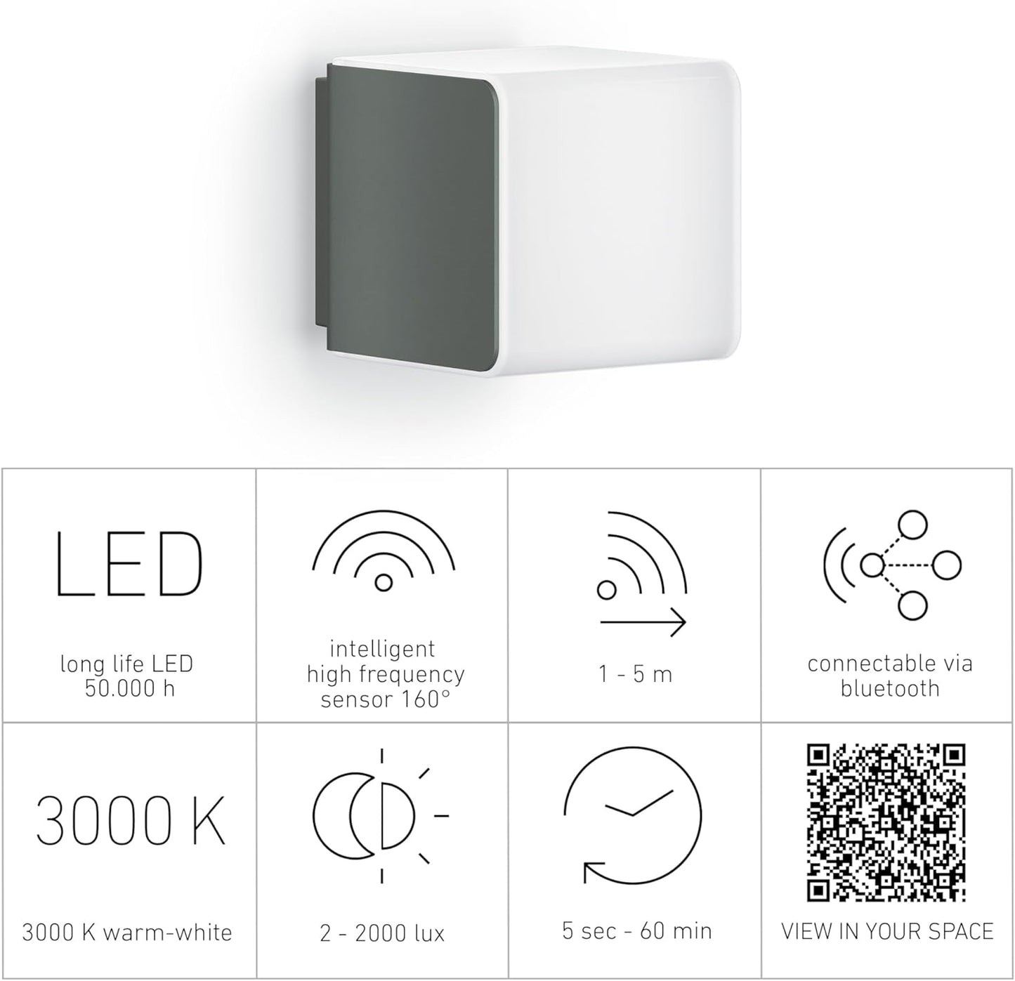 LED-Aussenleuchte L 830 SC Connect mit Bewegungsmelder, Anthrazit Wandleuchte L 830 Mit Bewegungsmelder