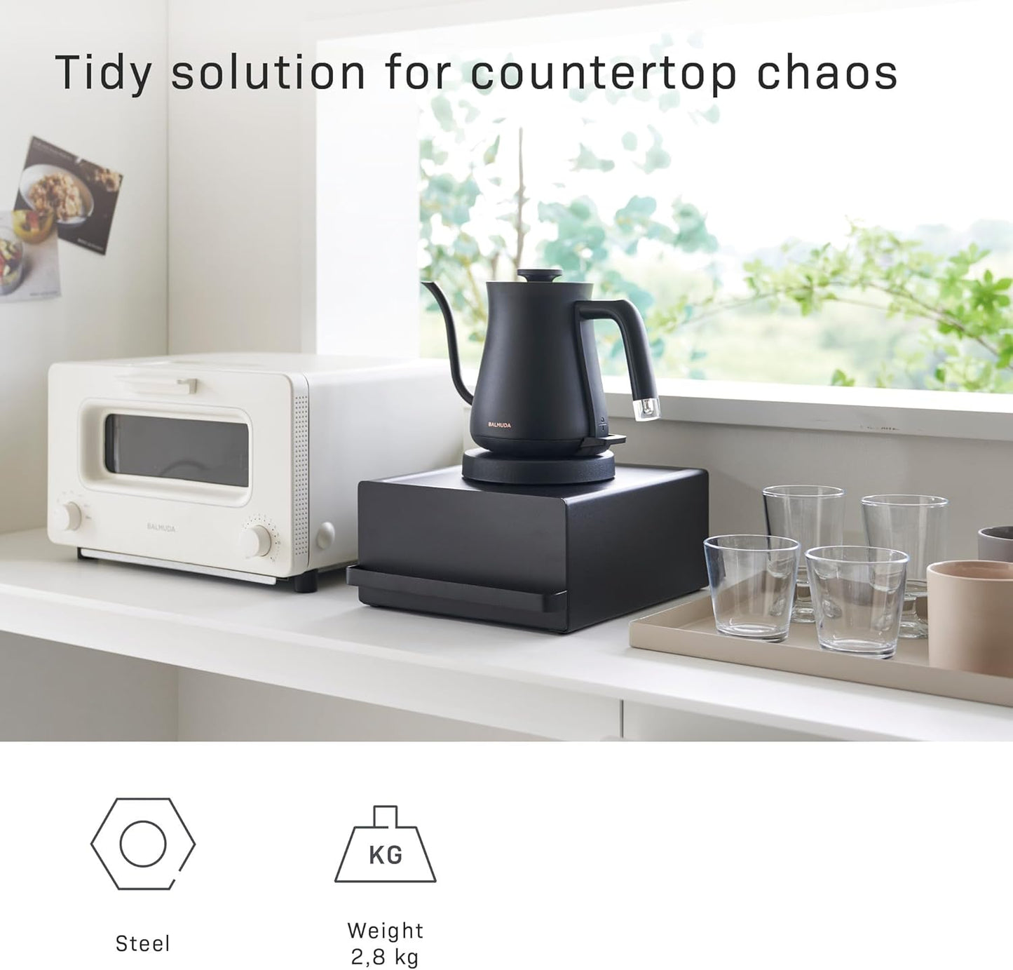 Tower Schubladenorganizer für Teebeutel/Kaffeekapseln, Schwarz