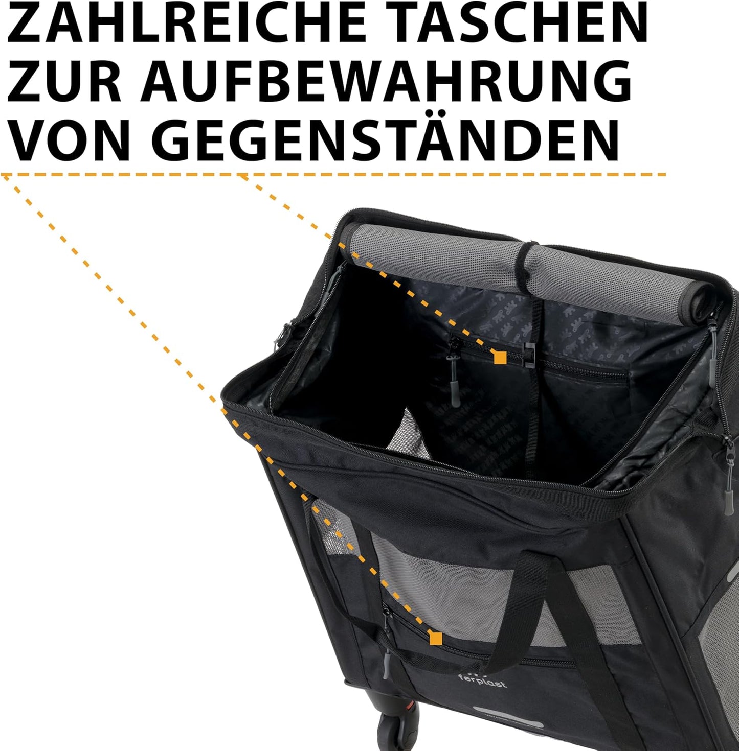 Hundebox Voyager Trolley mit ausziehbarem Griff